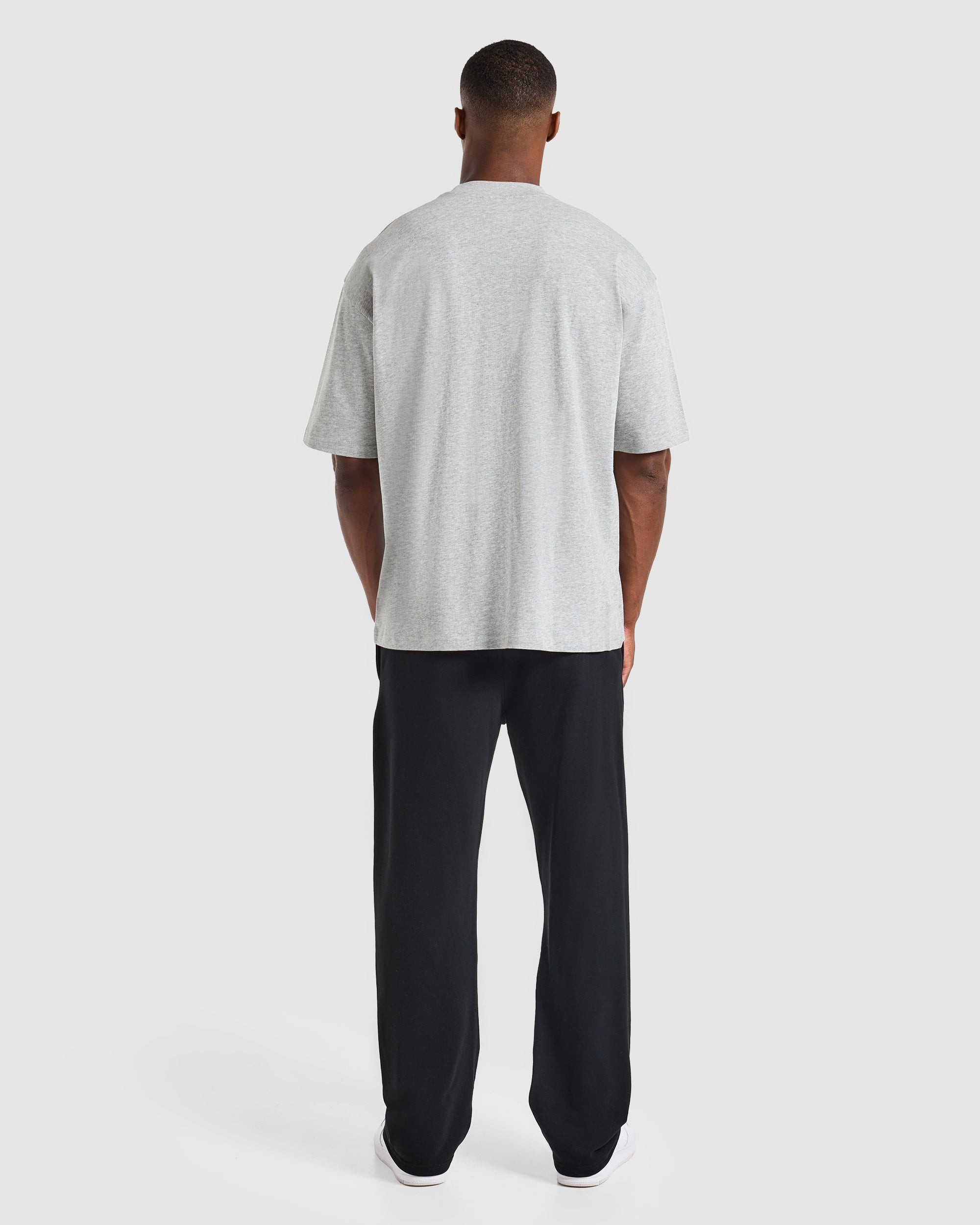 Craft Oversized T Shirt - Mid Marl Grau