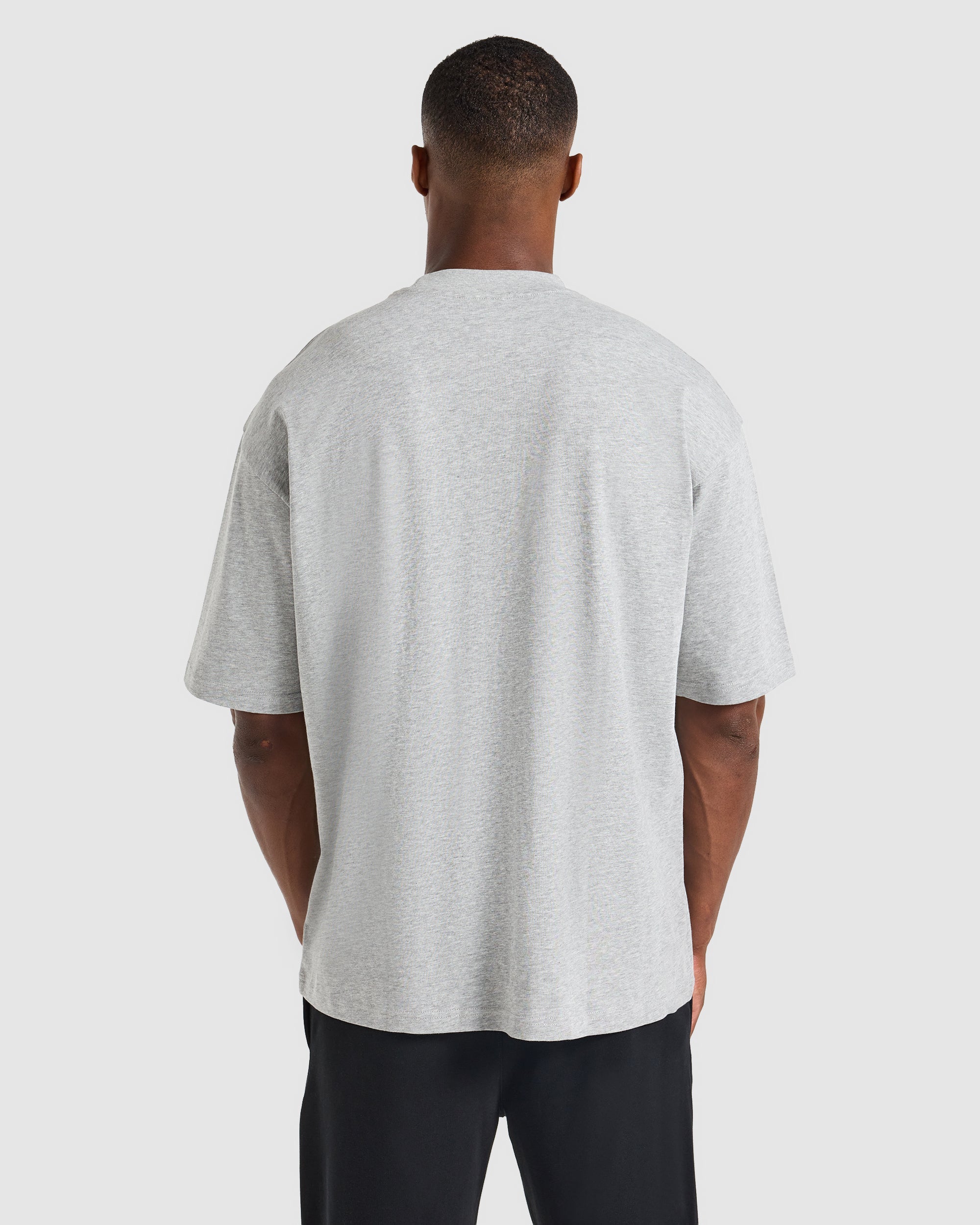 Craft Oversized T Shirt - Mid Marl Grau