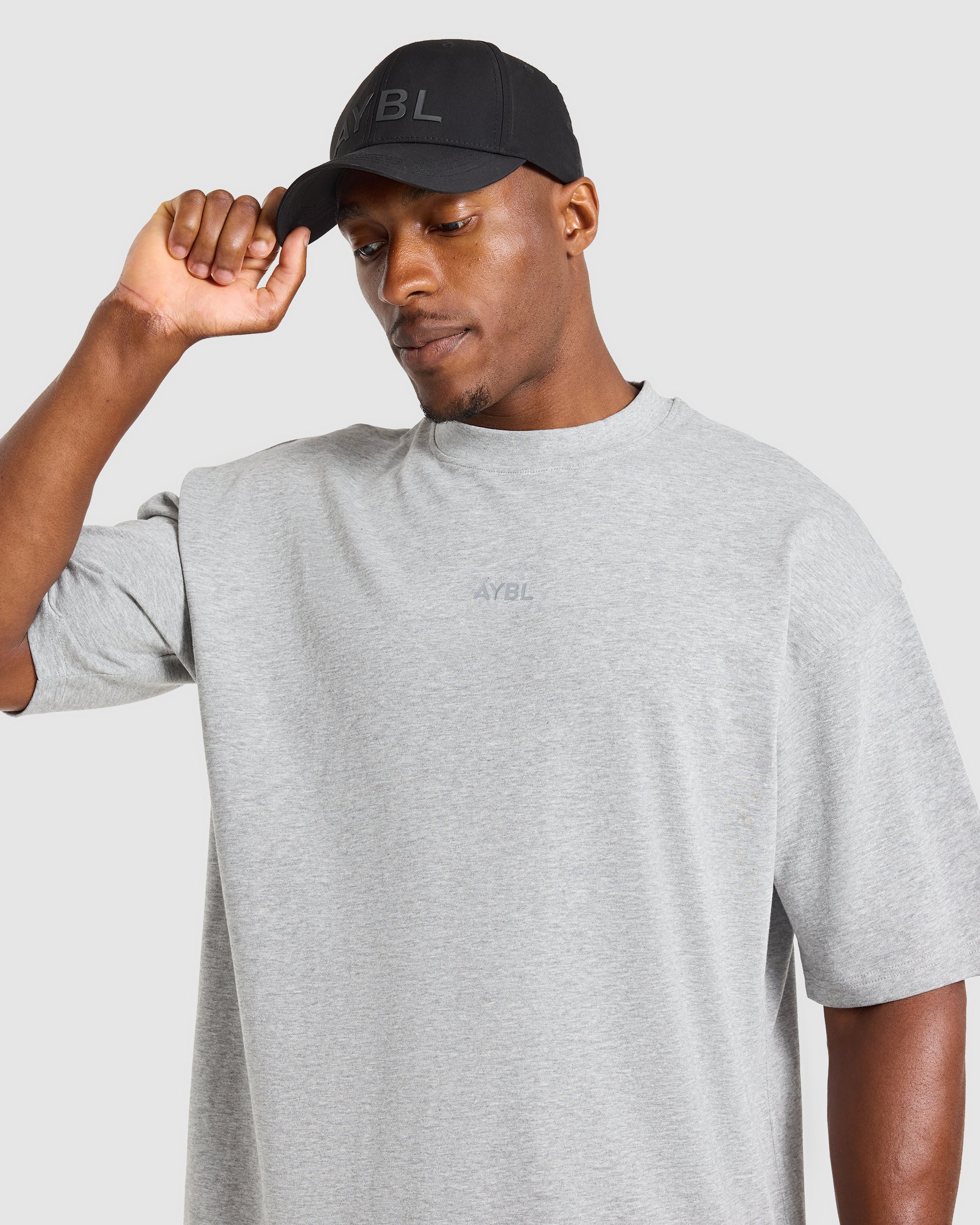 Craft Oversized T Shirt - Mid Marl Grau