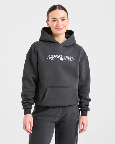 AYBL Sports Outline Oversized Hoodie - Charcoal