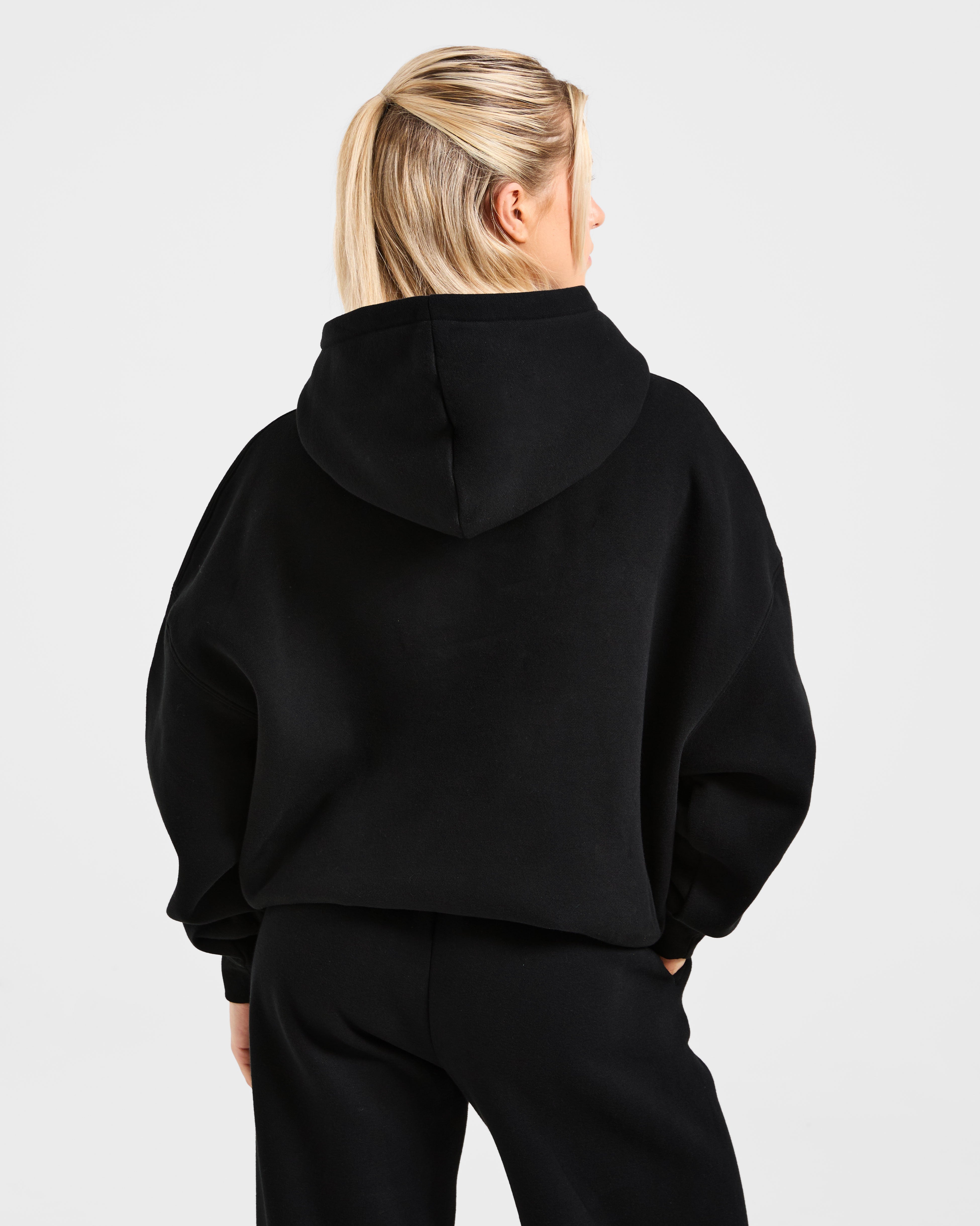 Varsity 2.0 Oversized Hoodie - Schwarz