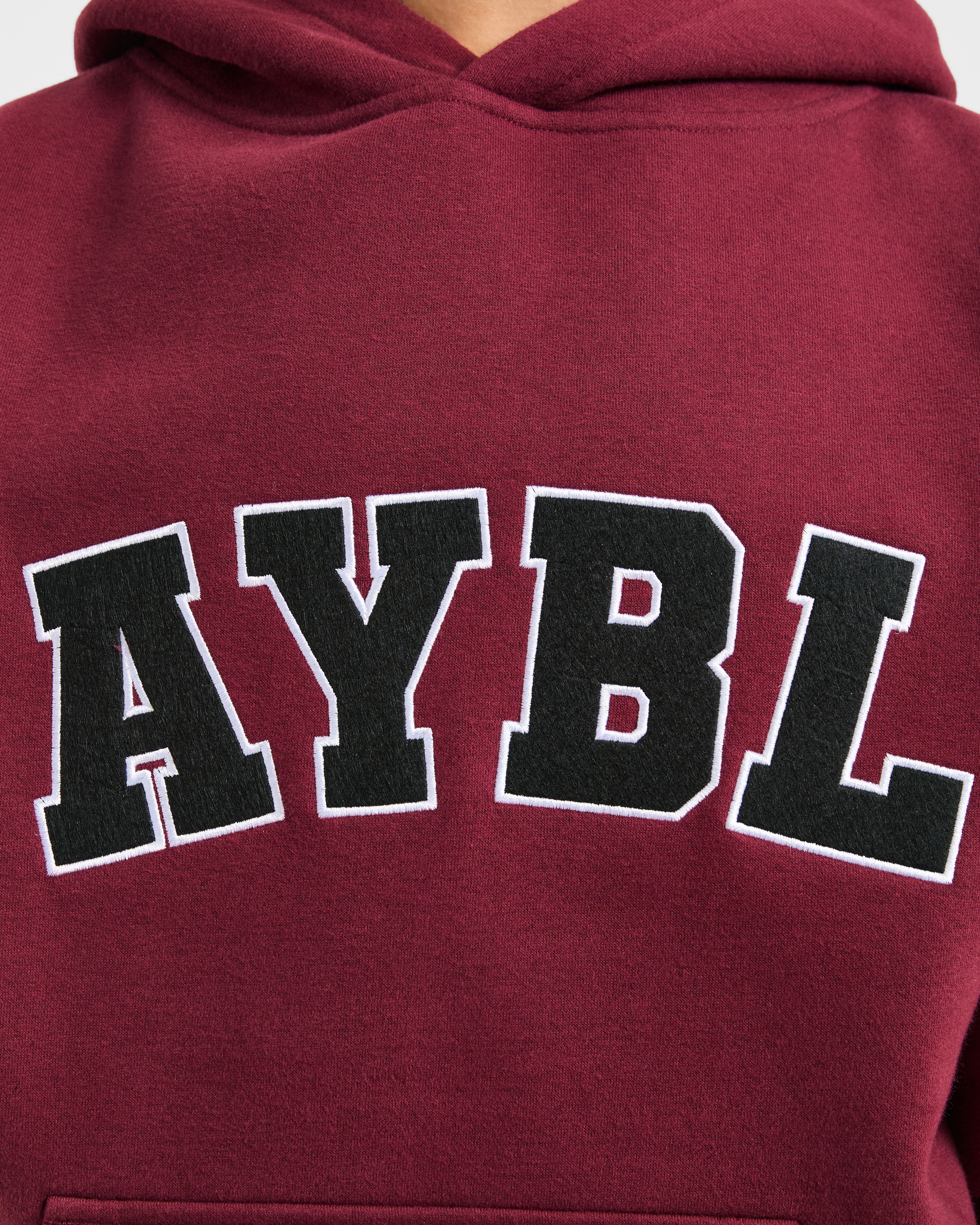 Varsity 2.0 Oversized Hoodie - Rot Wine