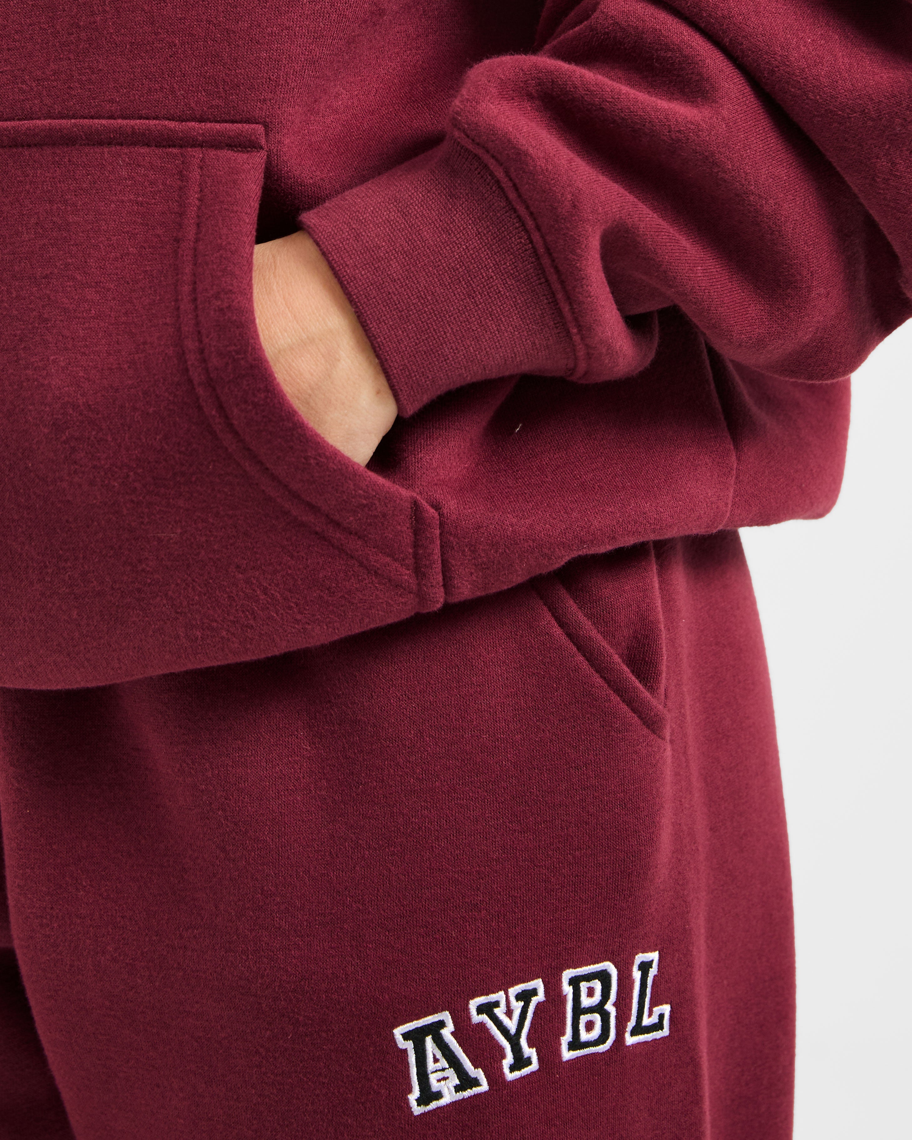 Varsity 2.0 Oversized Hoodie - Rot Wine