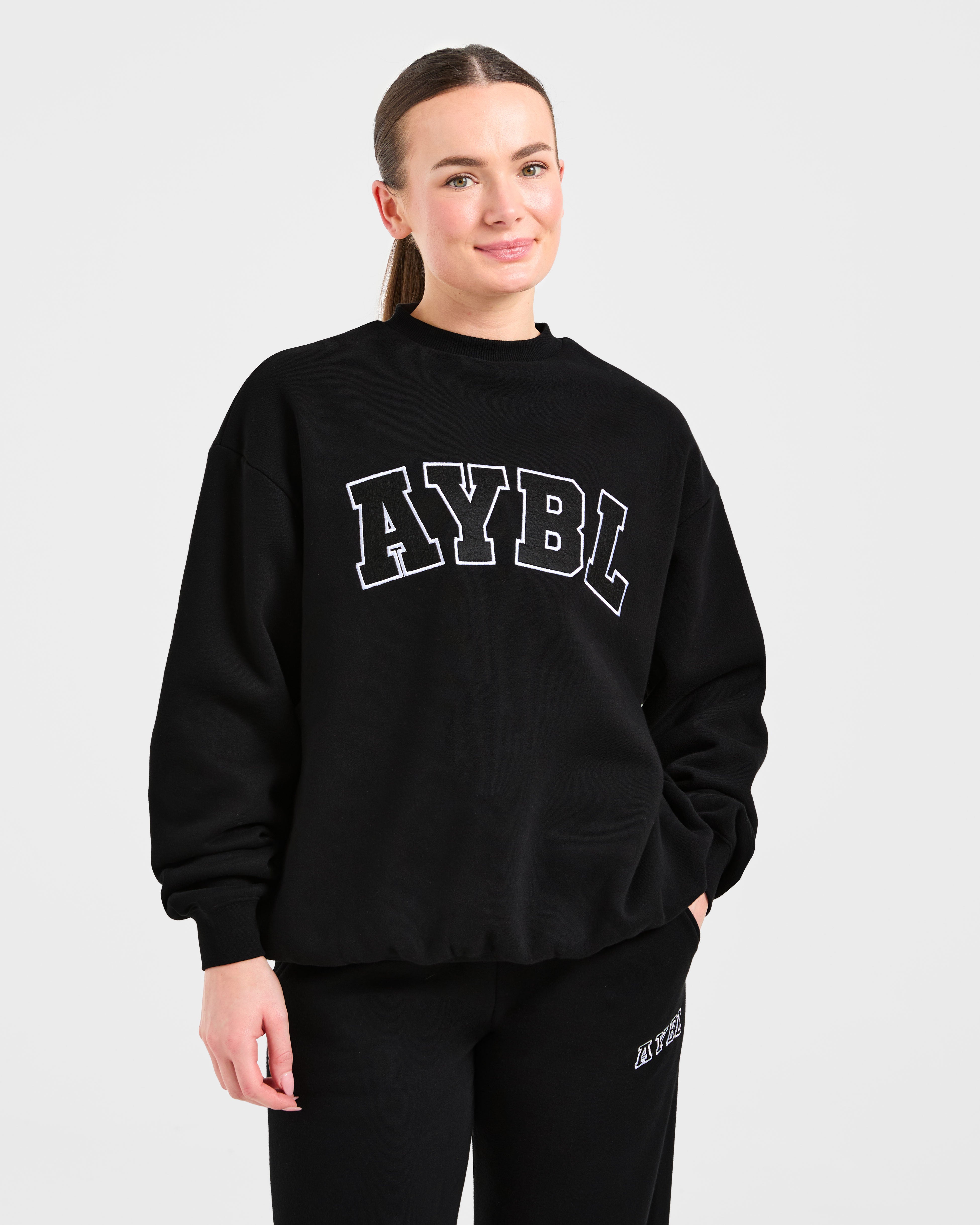 Varsity 2.0 Oversized Sweatshirt - Schwarz