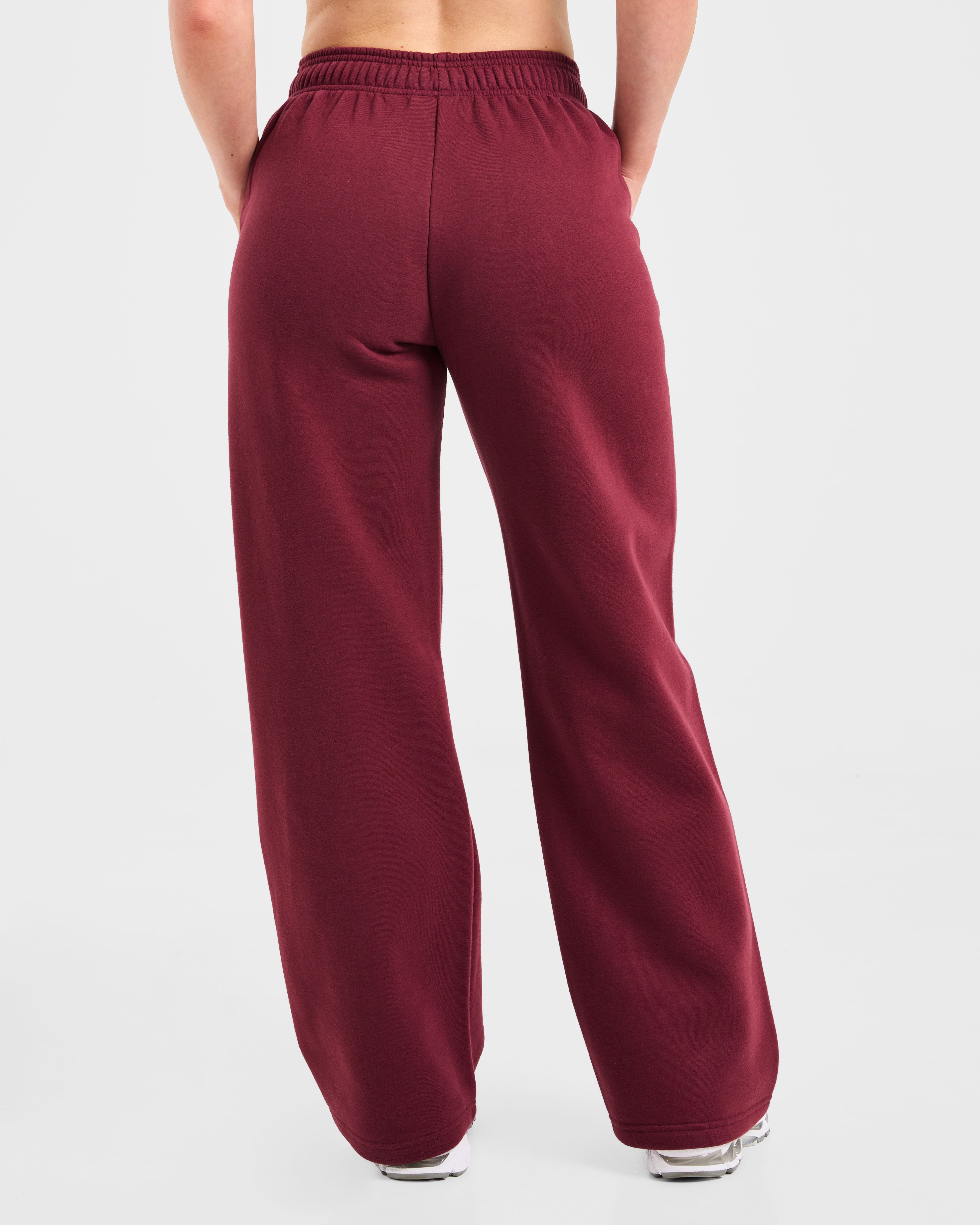 Varsity 2.0 Oversized Straight Leg Joggers - Rot Wine