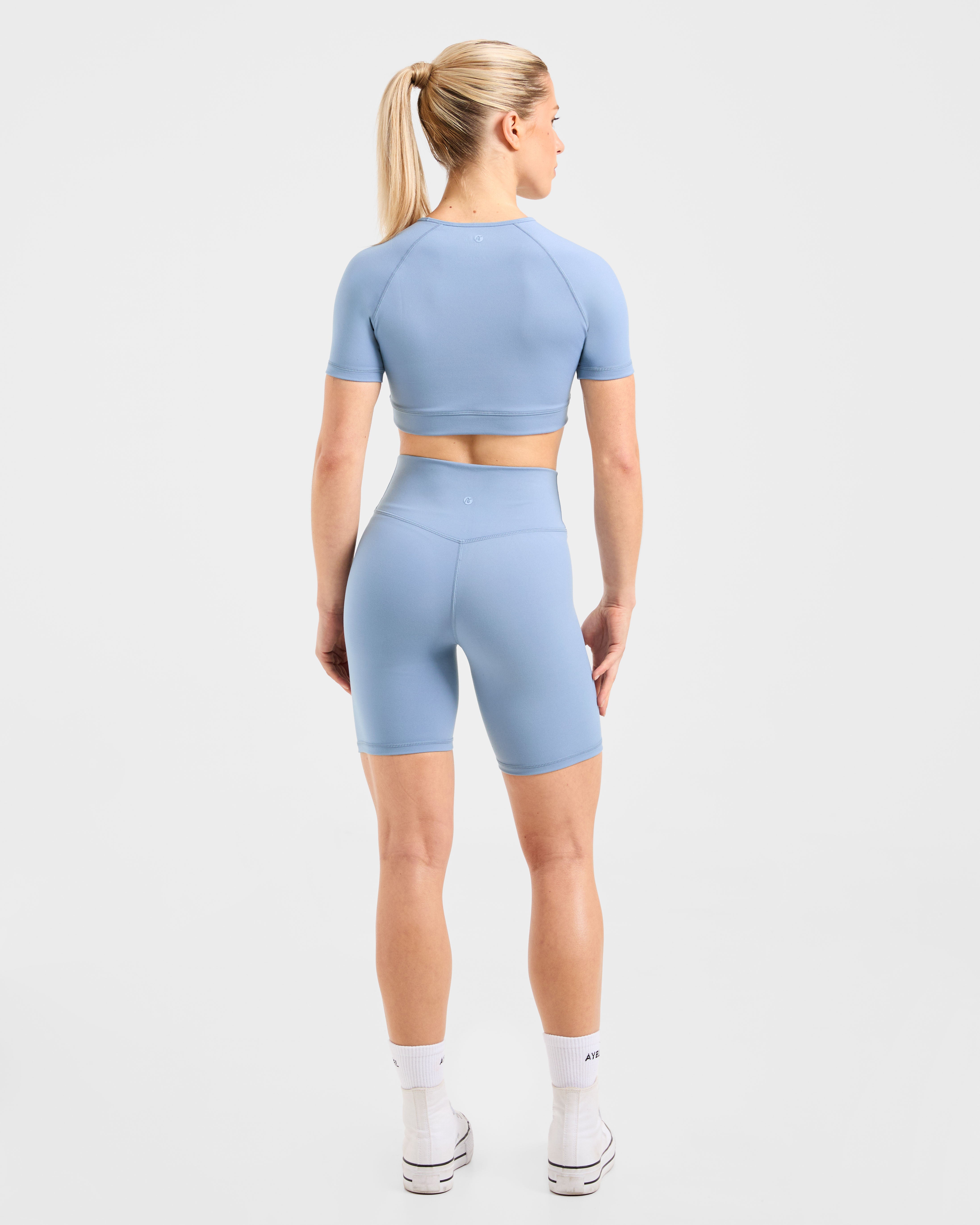 Staple Crop Top - Slate Blau