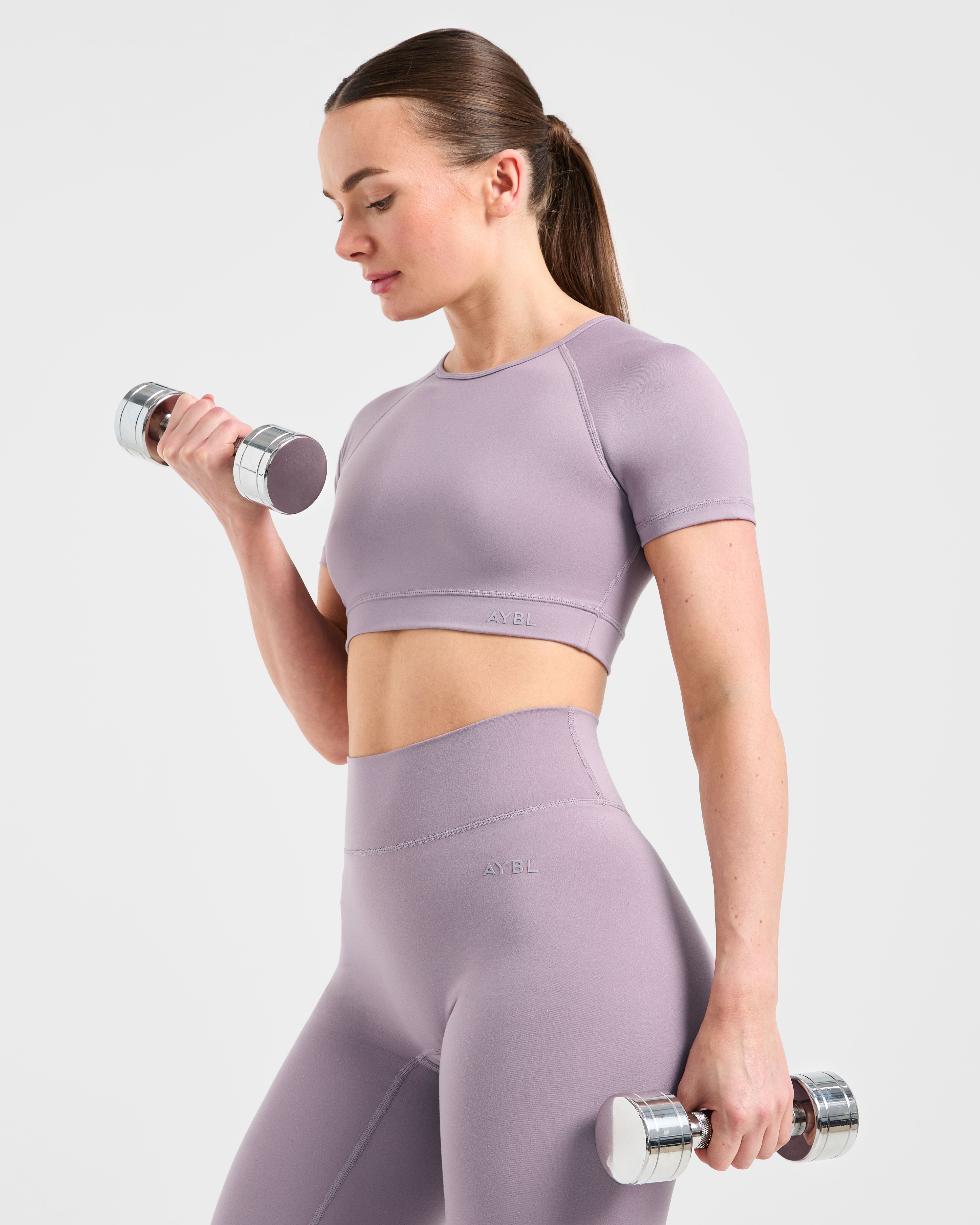 Staple Crop Top - Mauve Violet