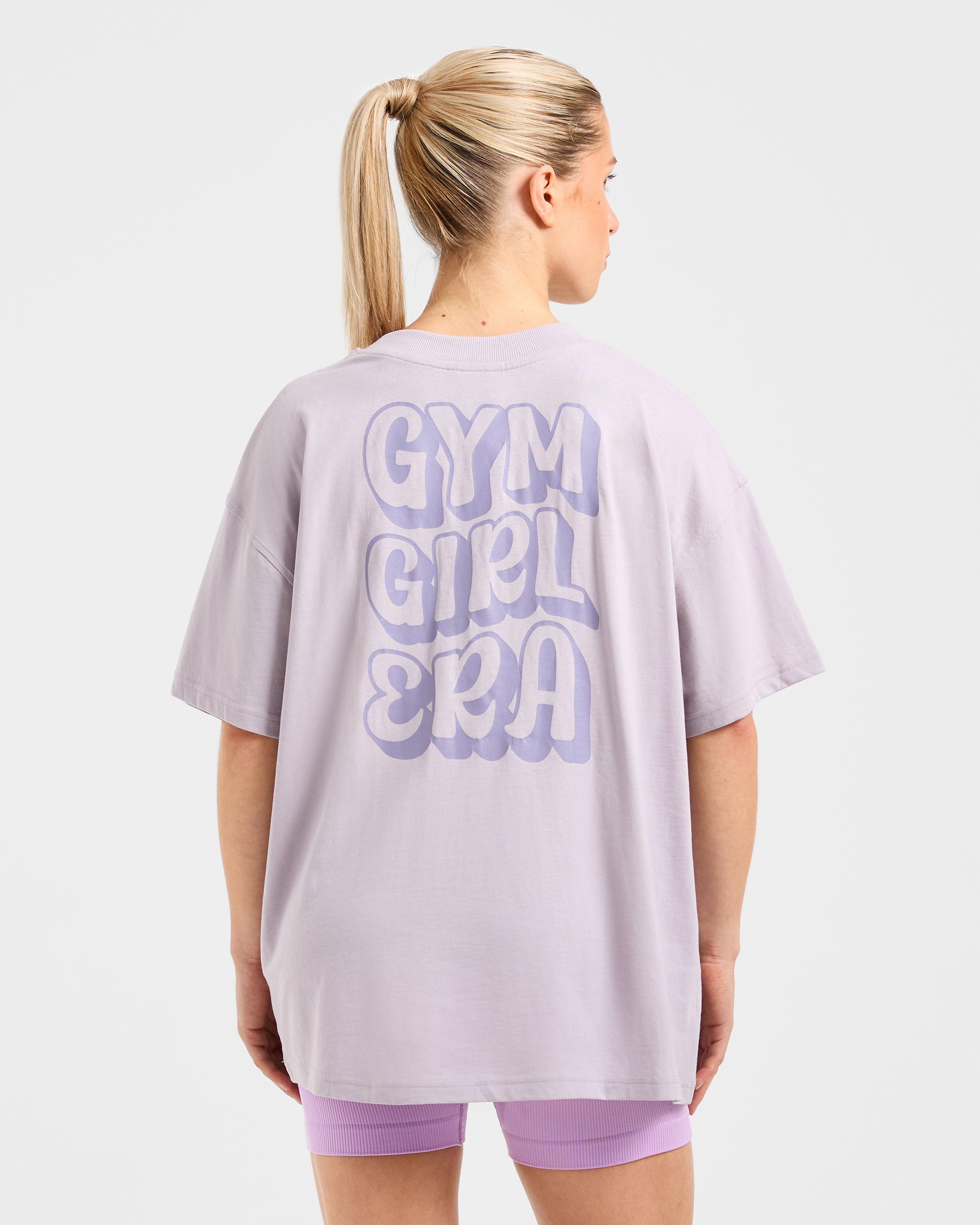 Gym Girl Era Oversized T Shirt - Lila