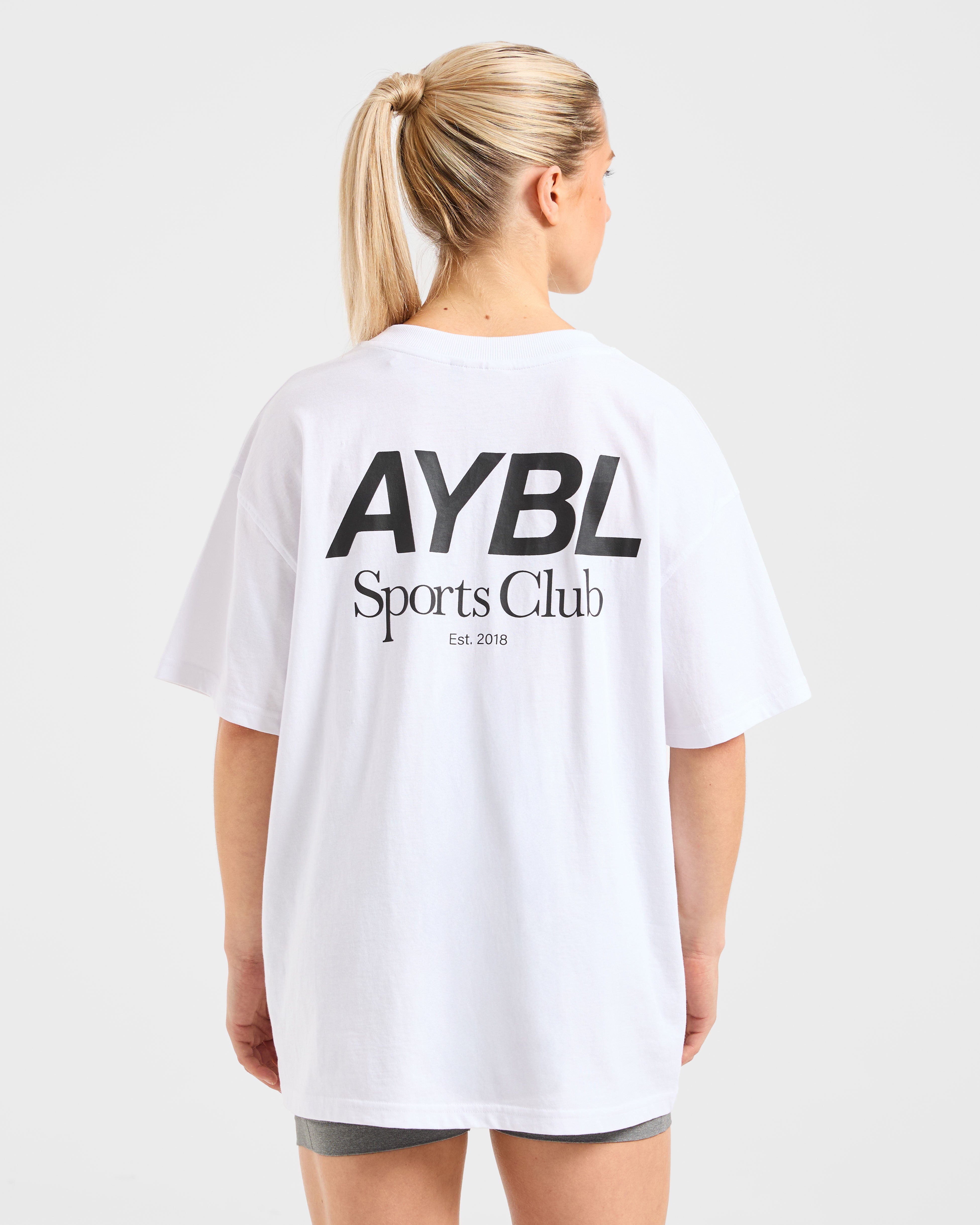 AYBL Sports Club Oversized T Shirt - Weiß