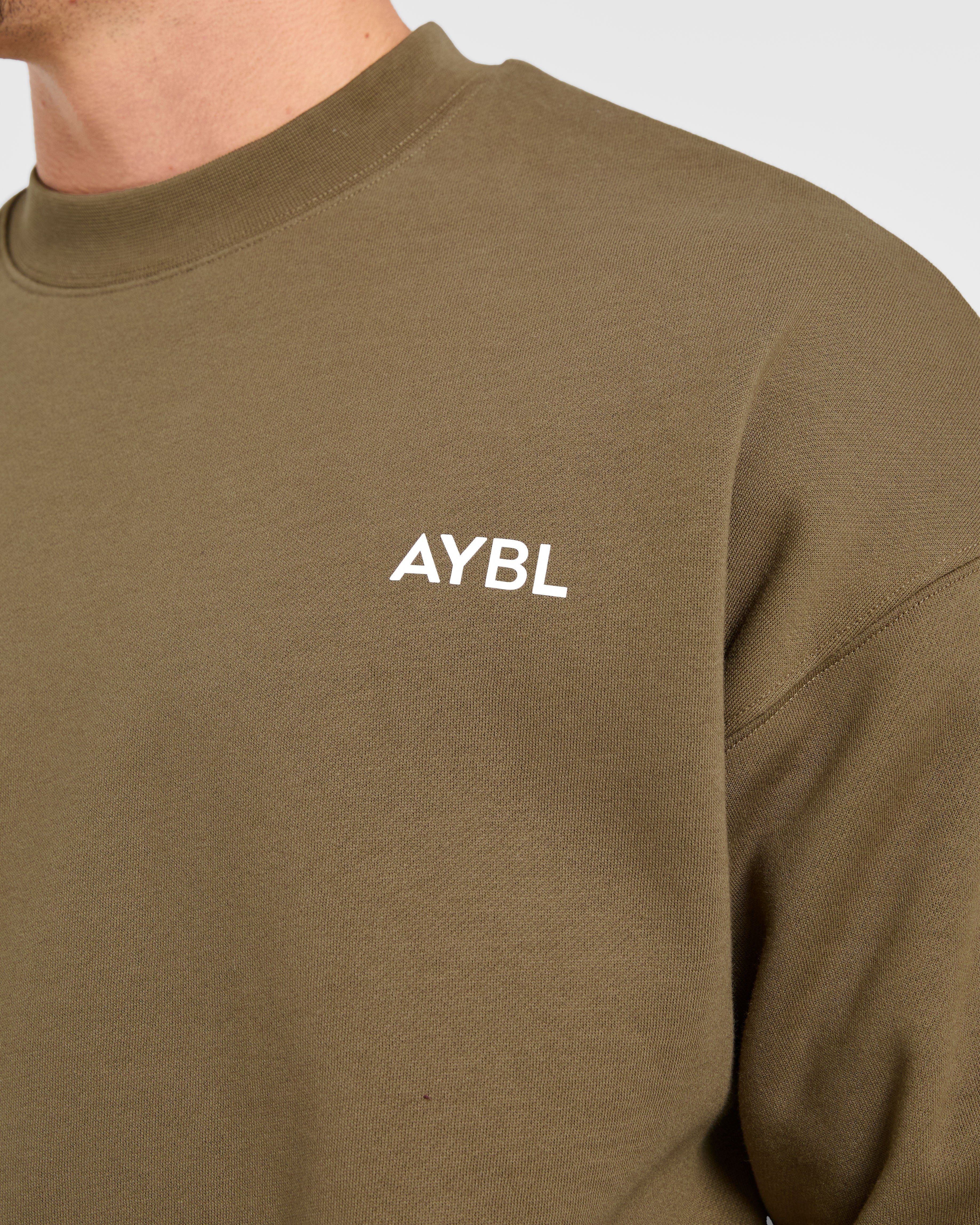 Essential Oversized Sweater - Olive Grün