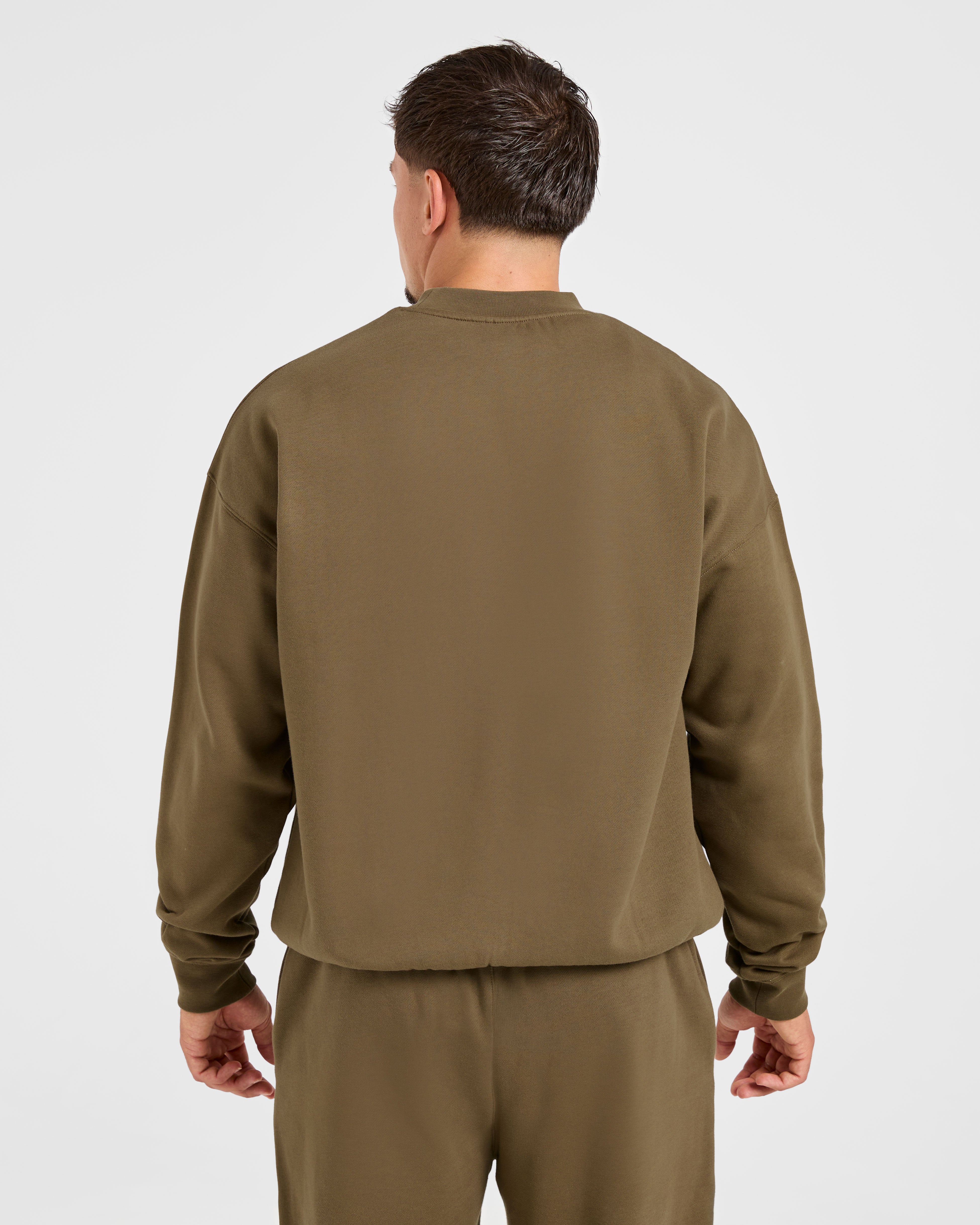 Essential Oversized Sweater - Olive Grün