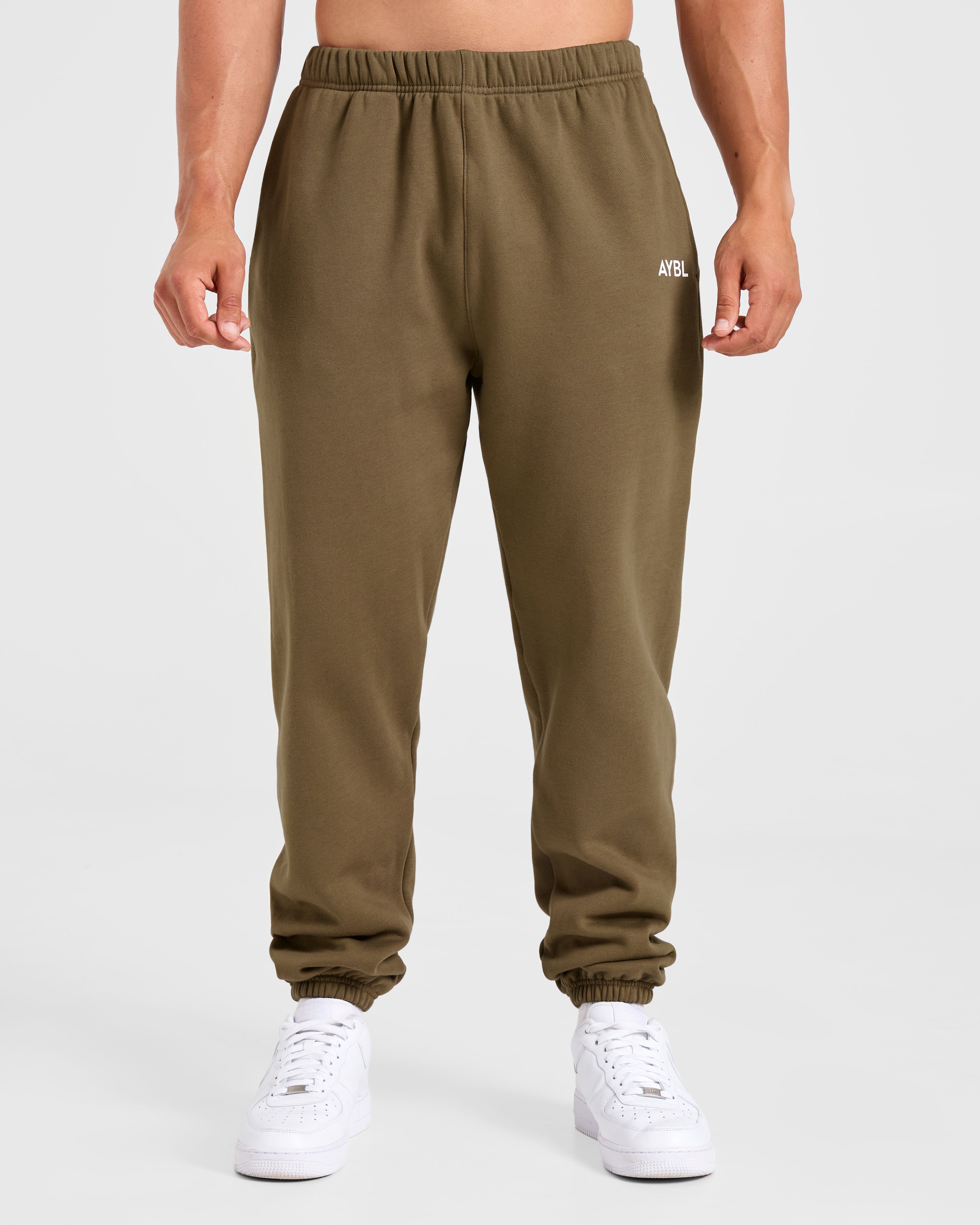 Essential Oversized Joggers- Olive Grün