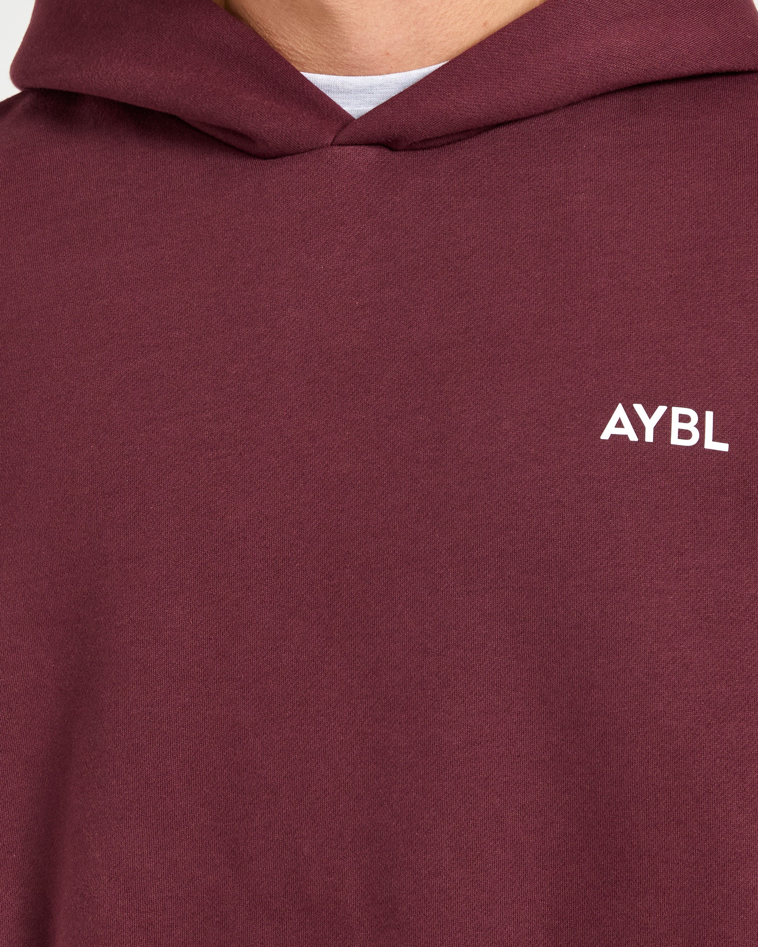Essential Oversized Hoodie - Burgundy Rot