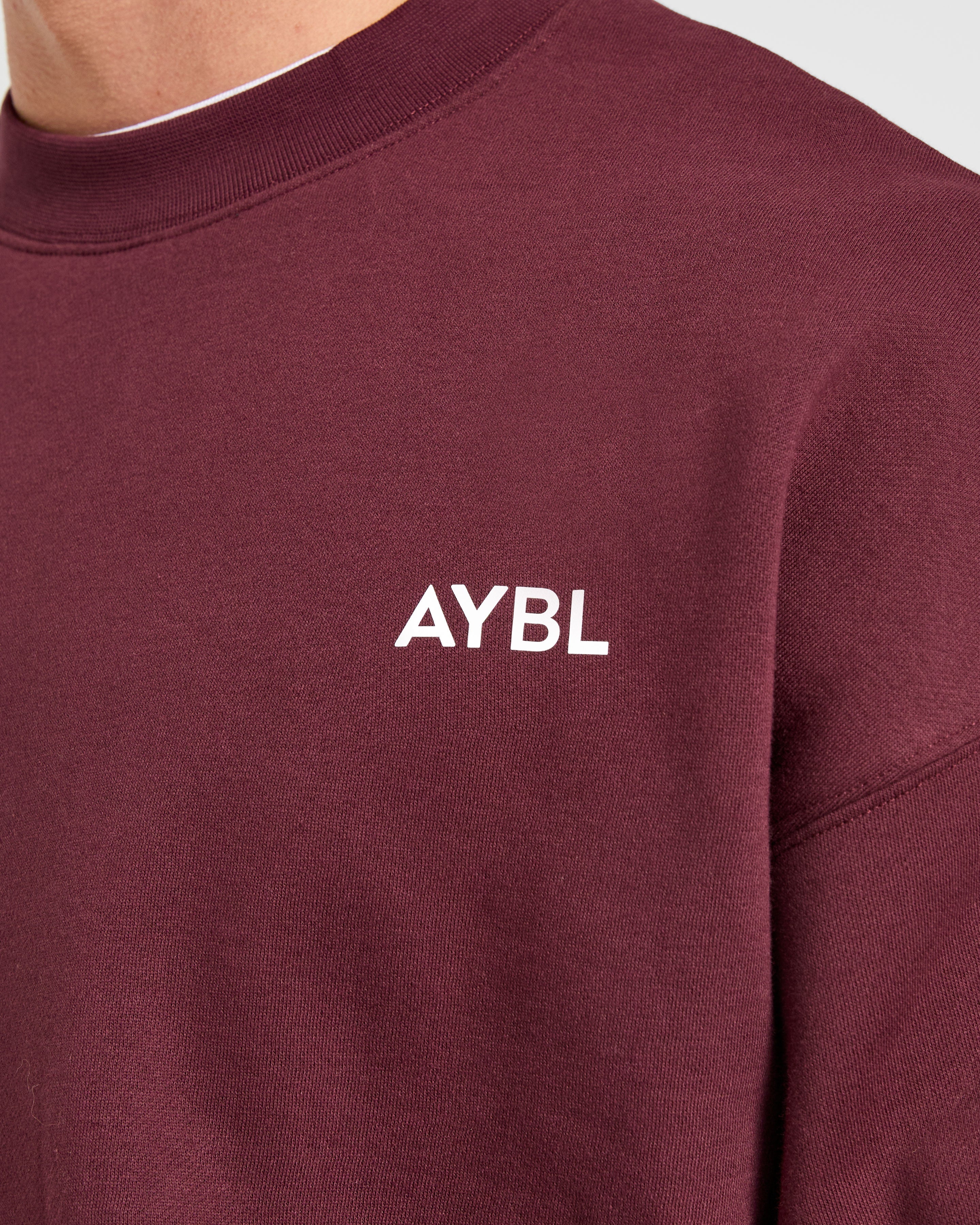 Essential Oversized Sweater - Burgundy Rot