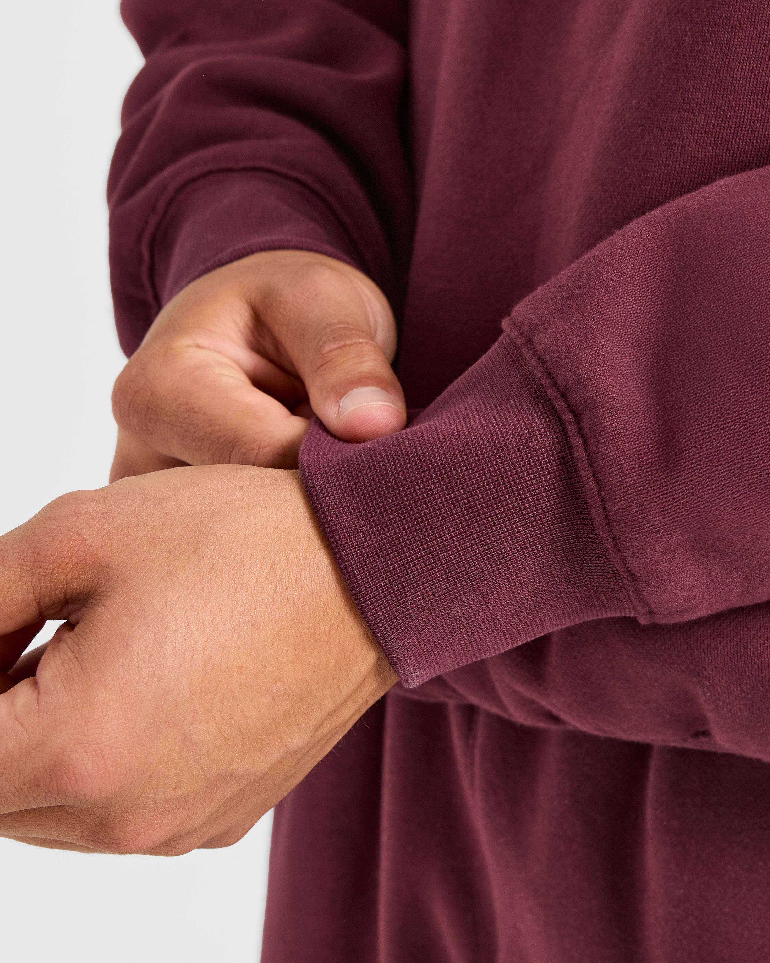 Essential Oversized Sweater - Burgundy Rot