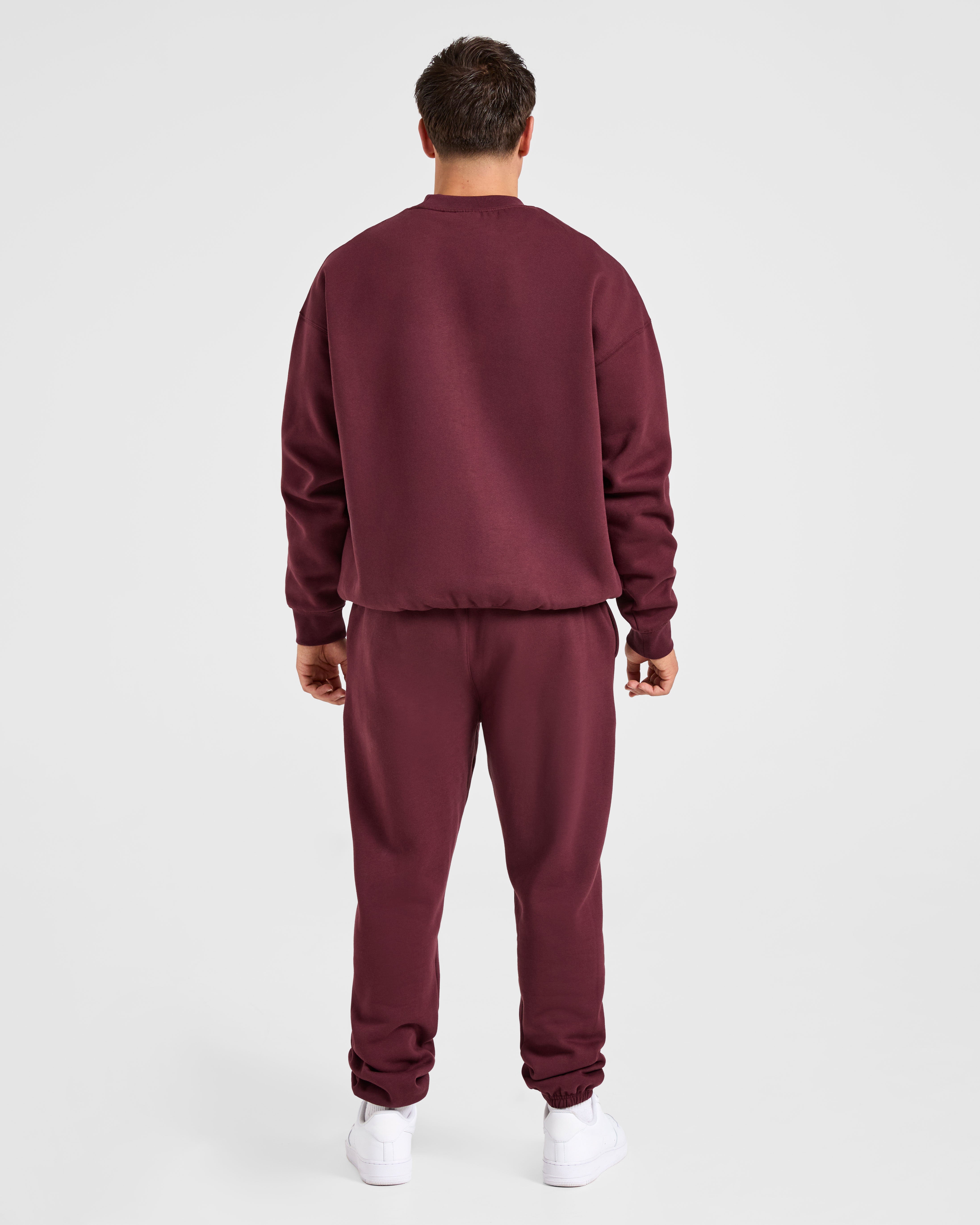 Essential Oversized Sweater - Burgundy Rot