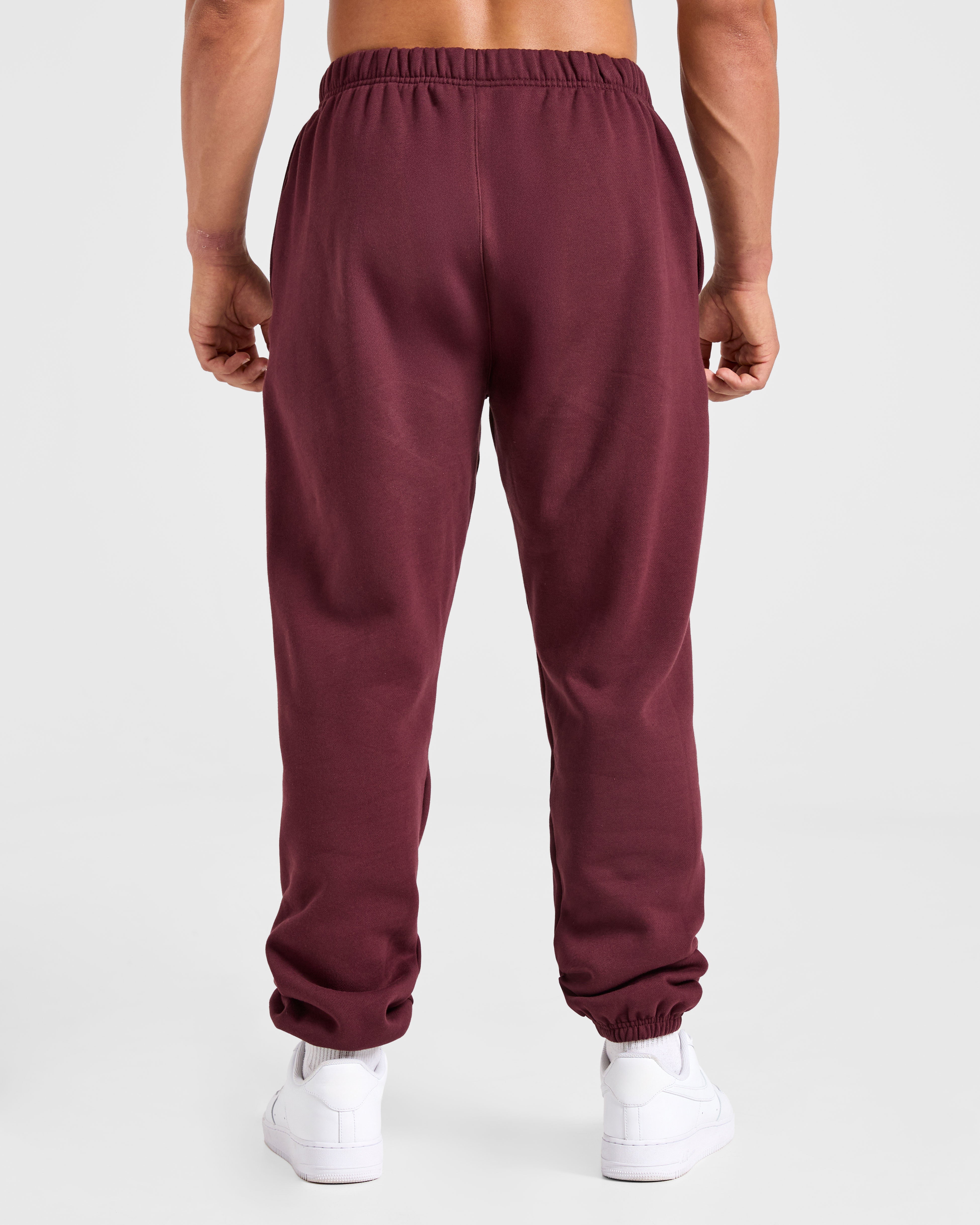 Essential Oversized Joggers- Burgundy Rot