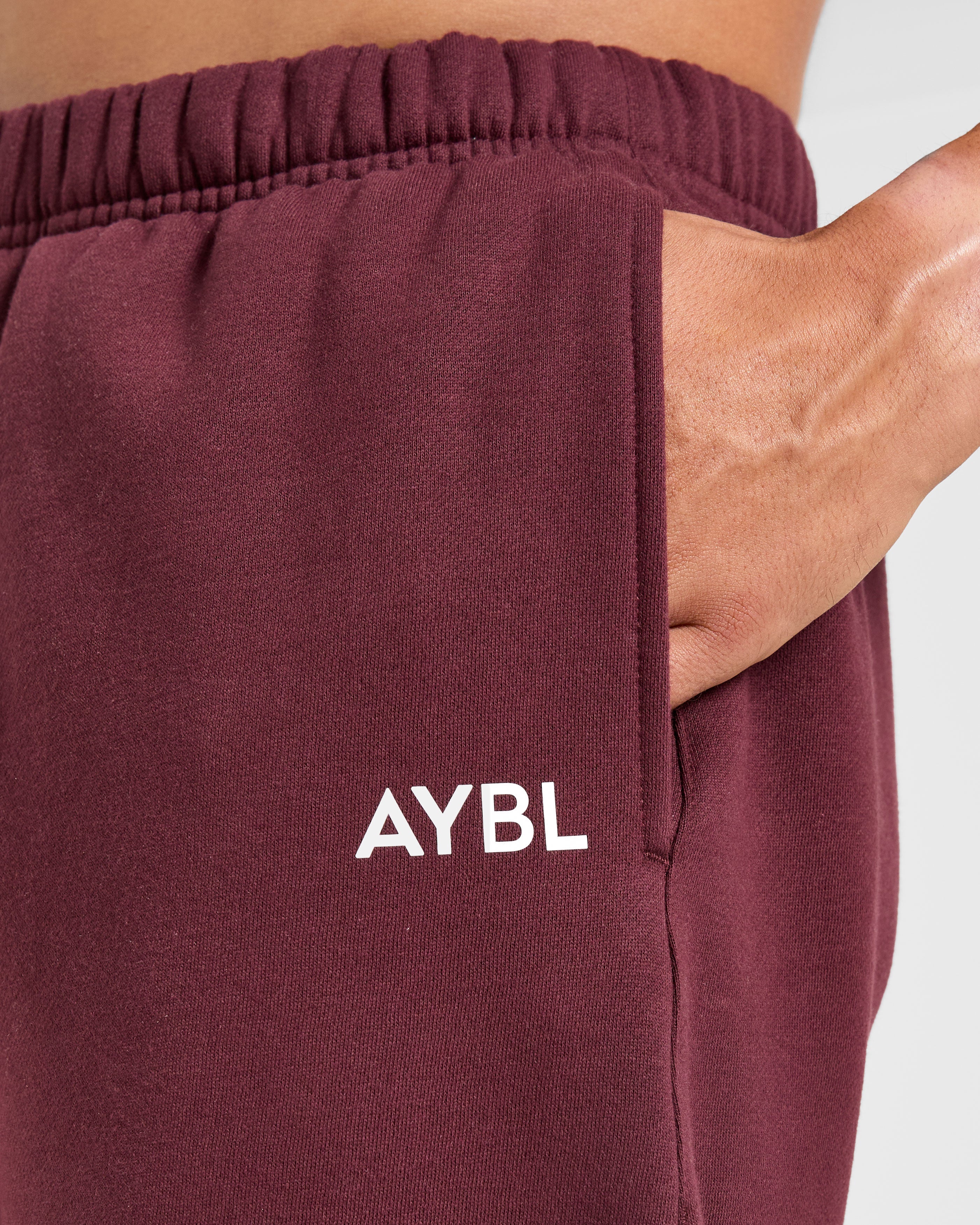 Essential Oversized Joggers- Burgundy Rot