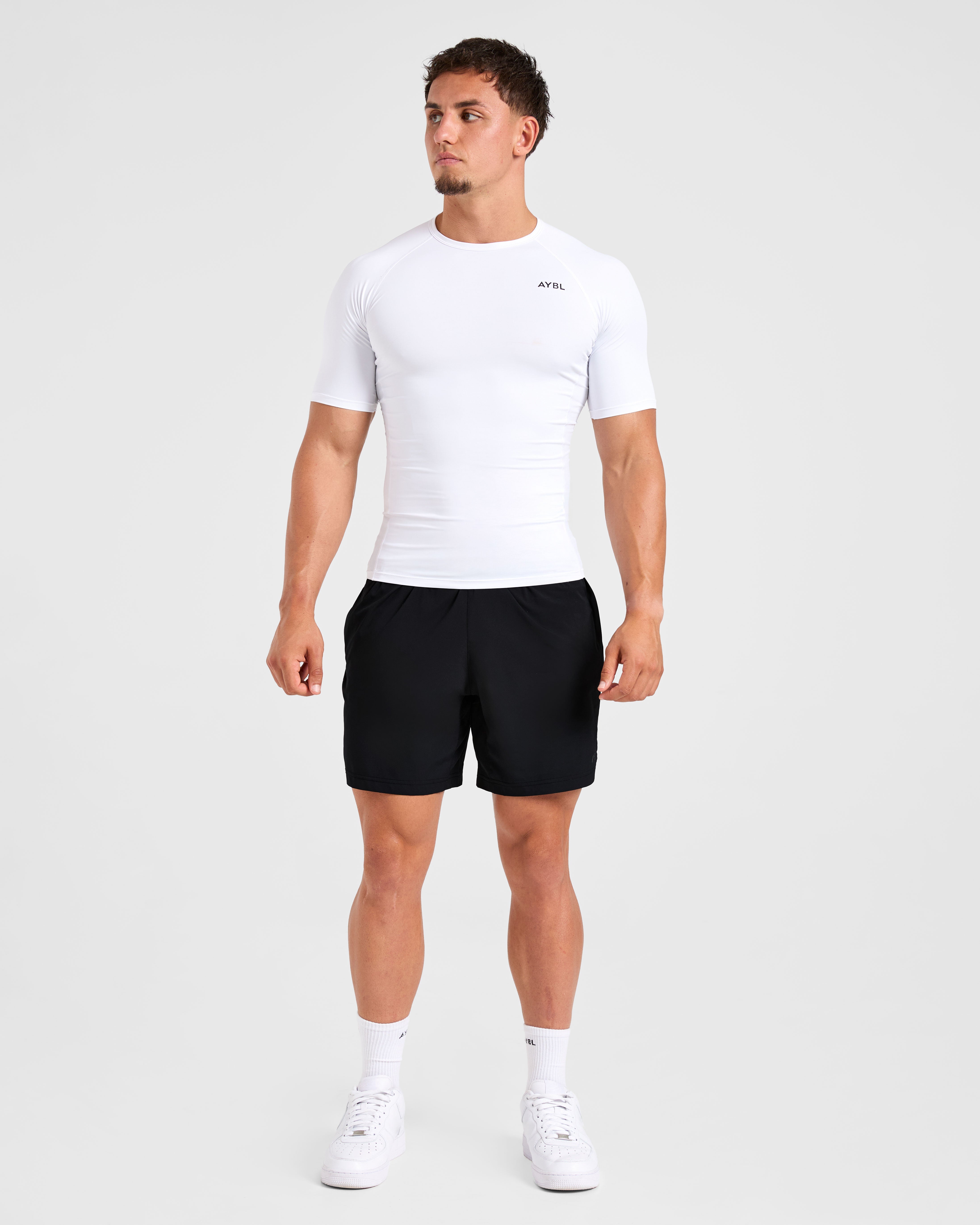 Compression T Shirt - Weiß
