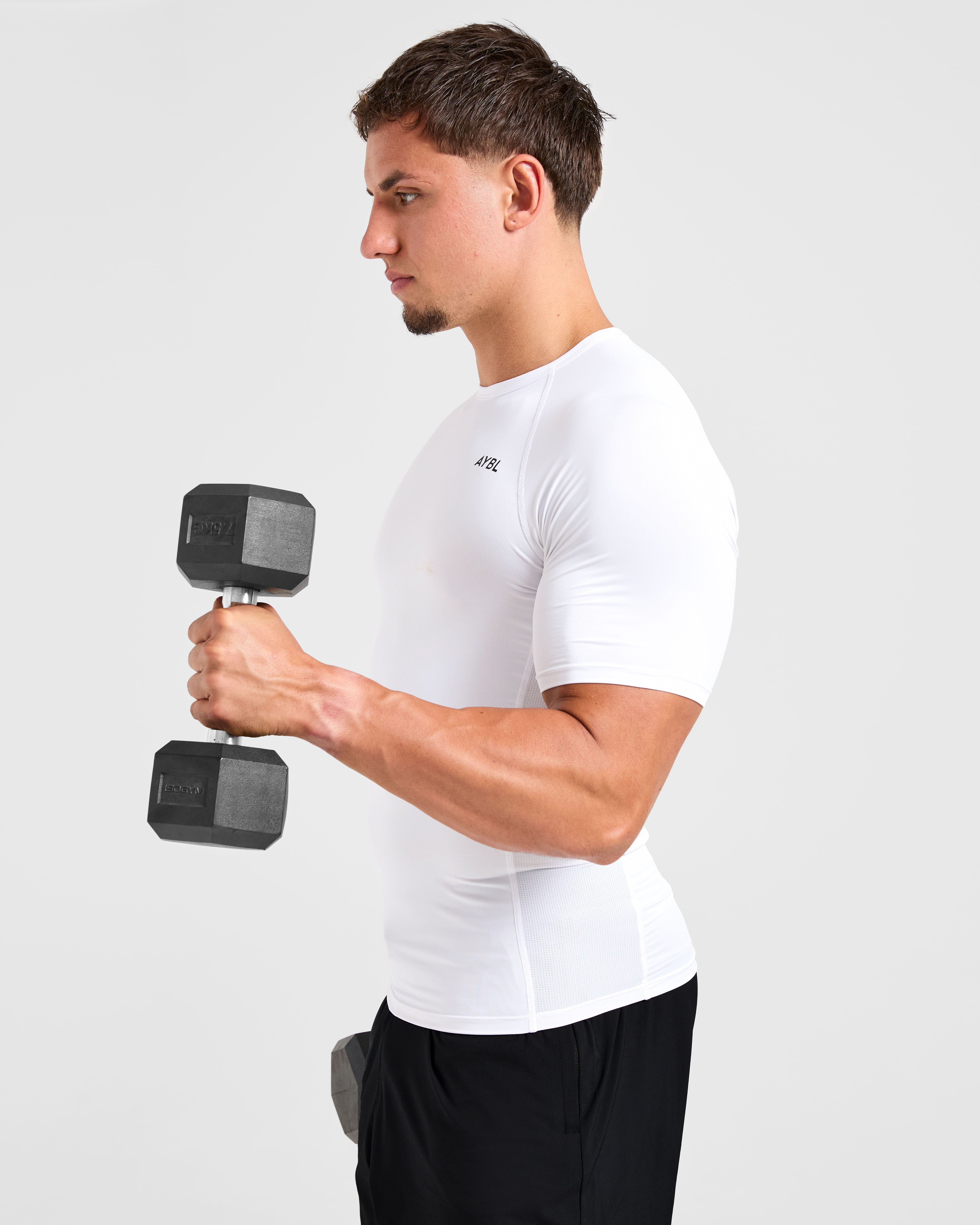 Compression T Shirt - Weiß