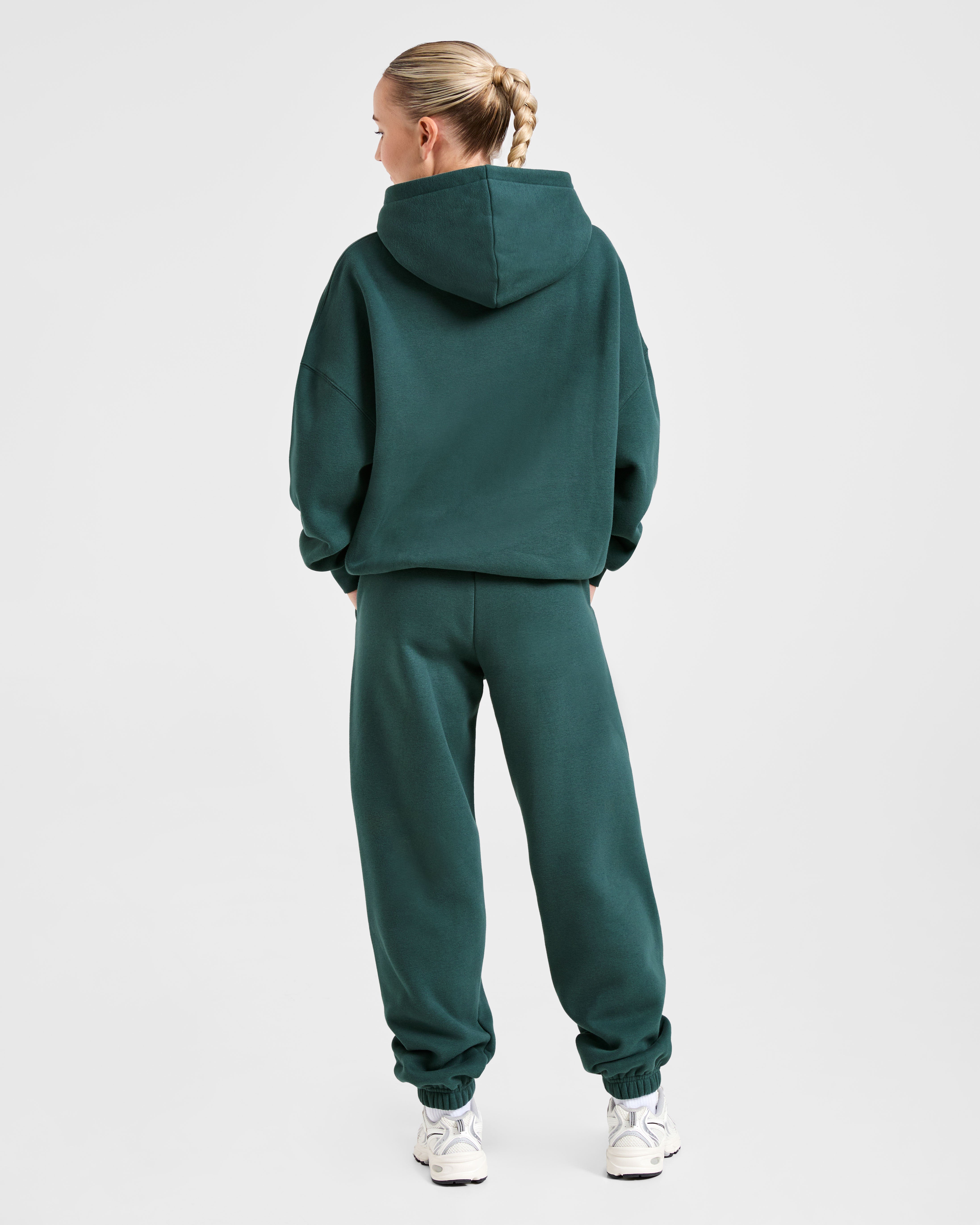 Classic Plush Oversized Joggers - Pine Grün