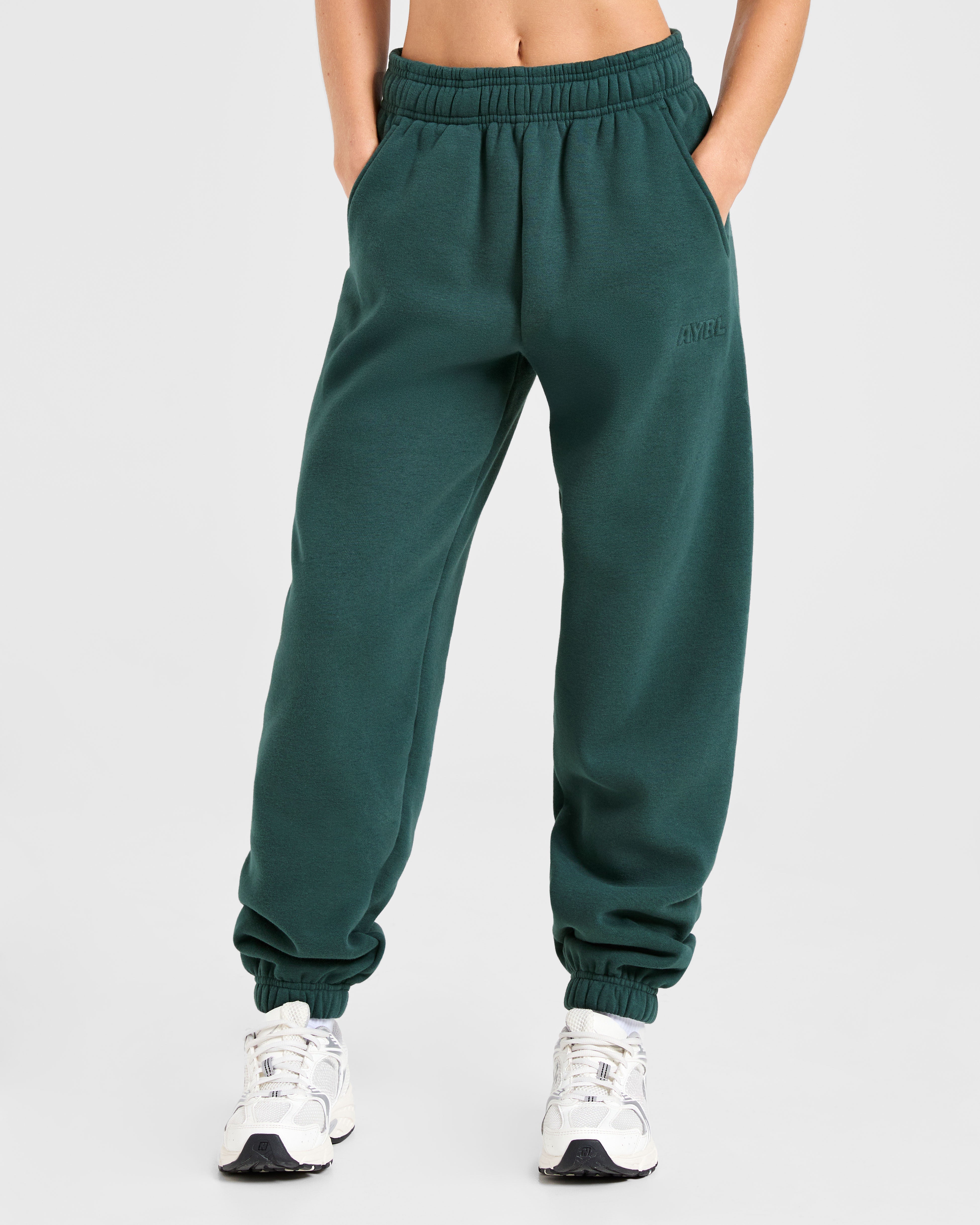 Classic Plush Oversized Joggers - Pine Grün