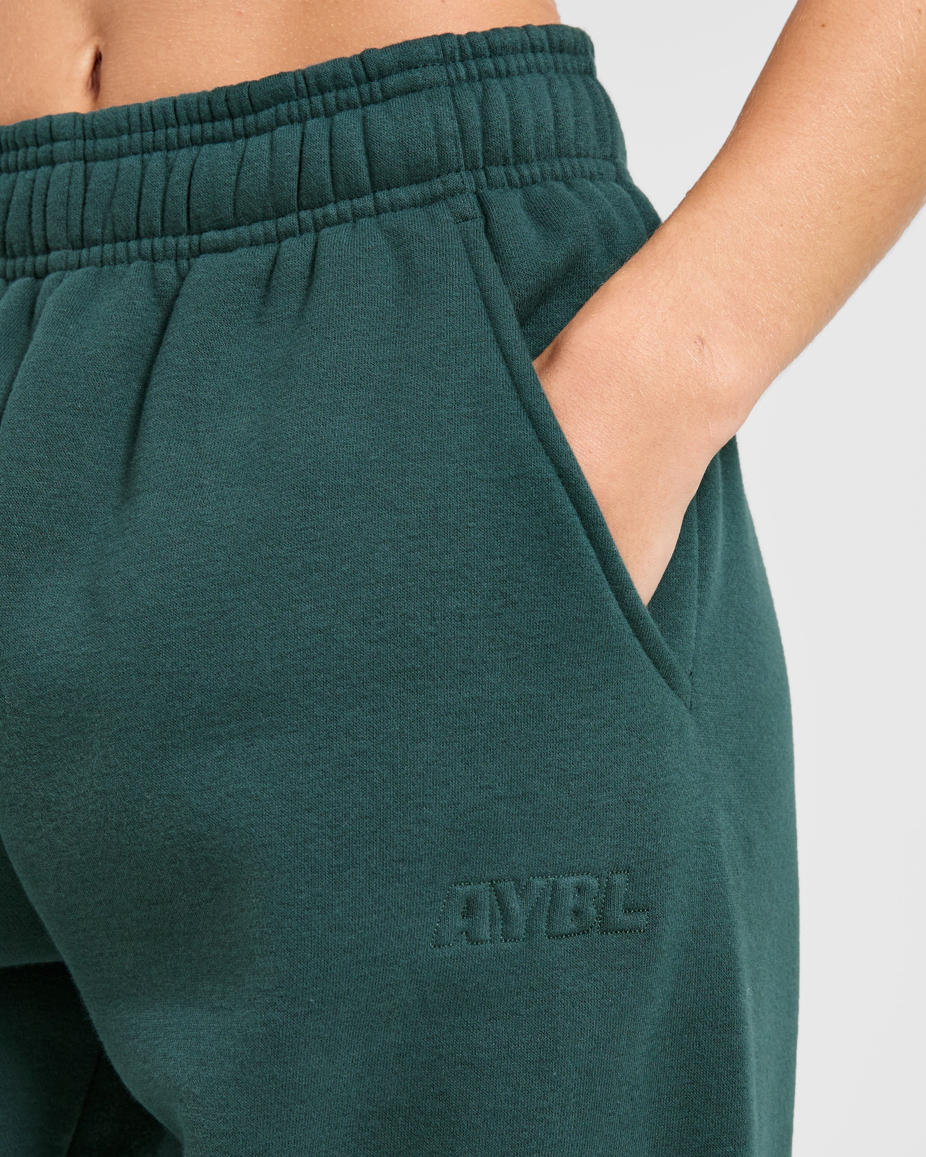 Classic Plush Oversized Joggers - Pine Grün