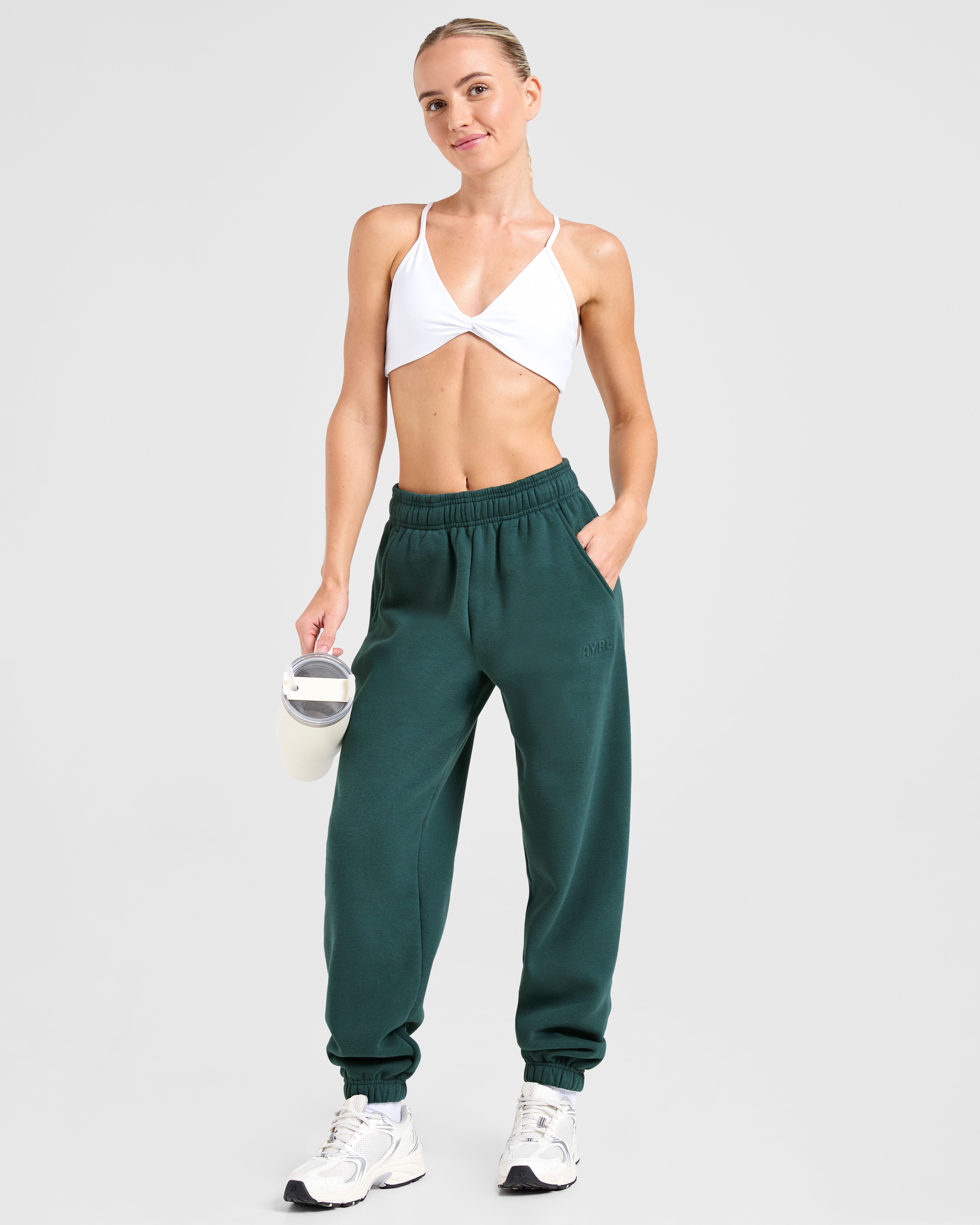 Classic Plush Oversized Joggers - Pine Grün
