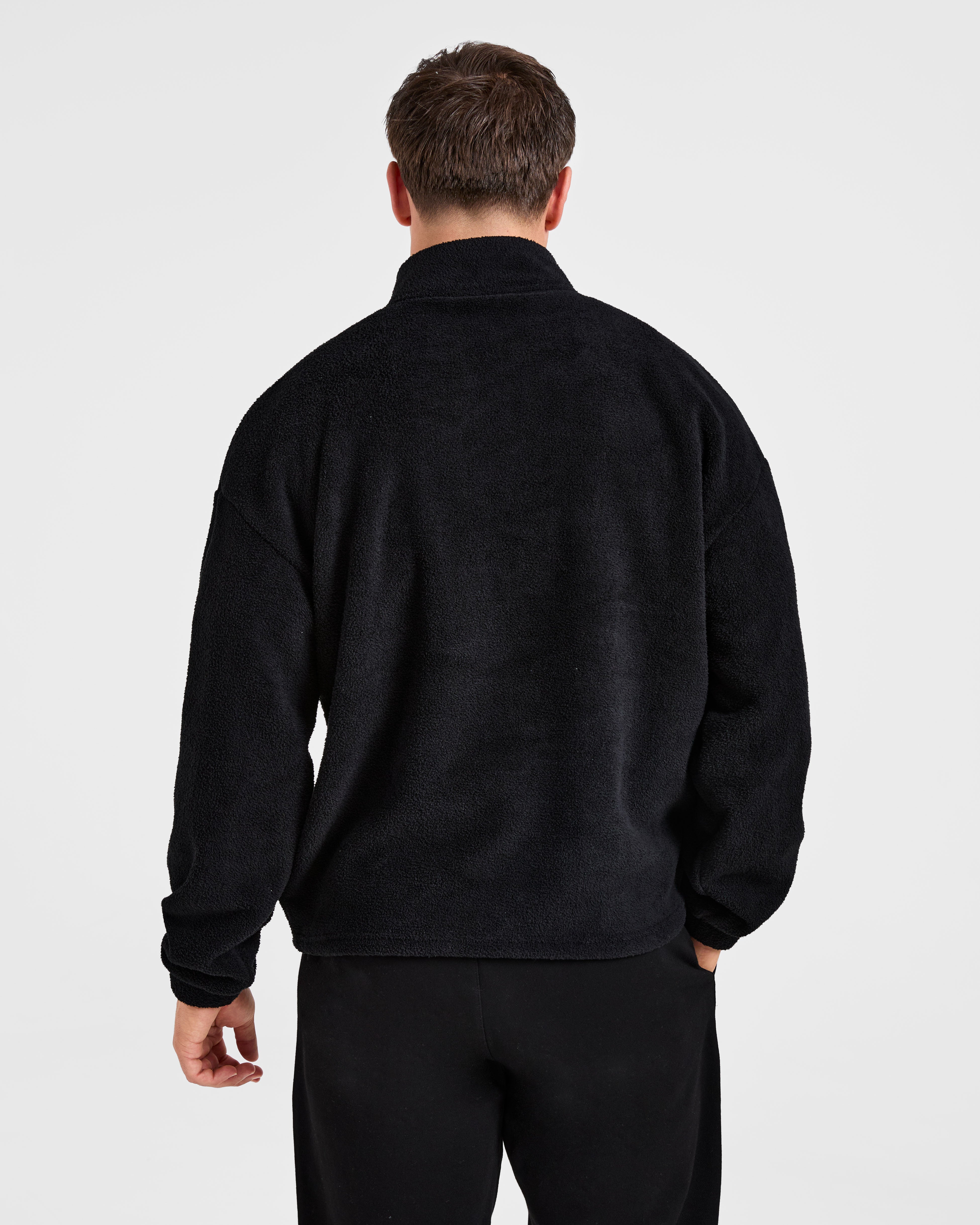 Essential 1/4 Zip Fleece - Schwarz