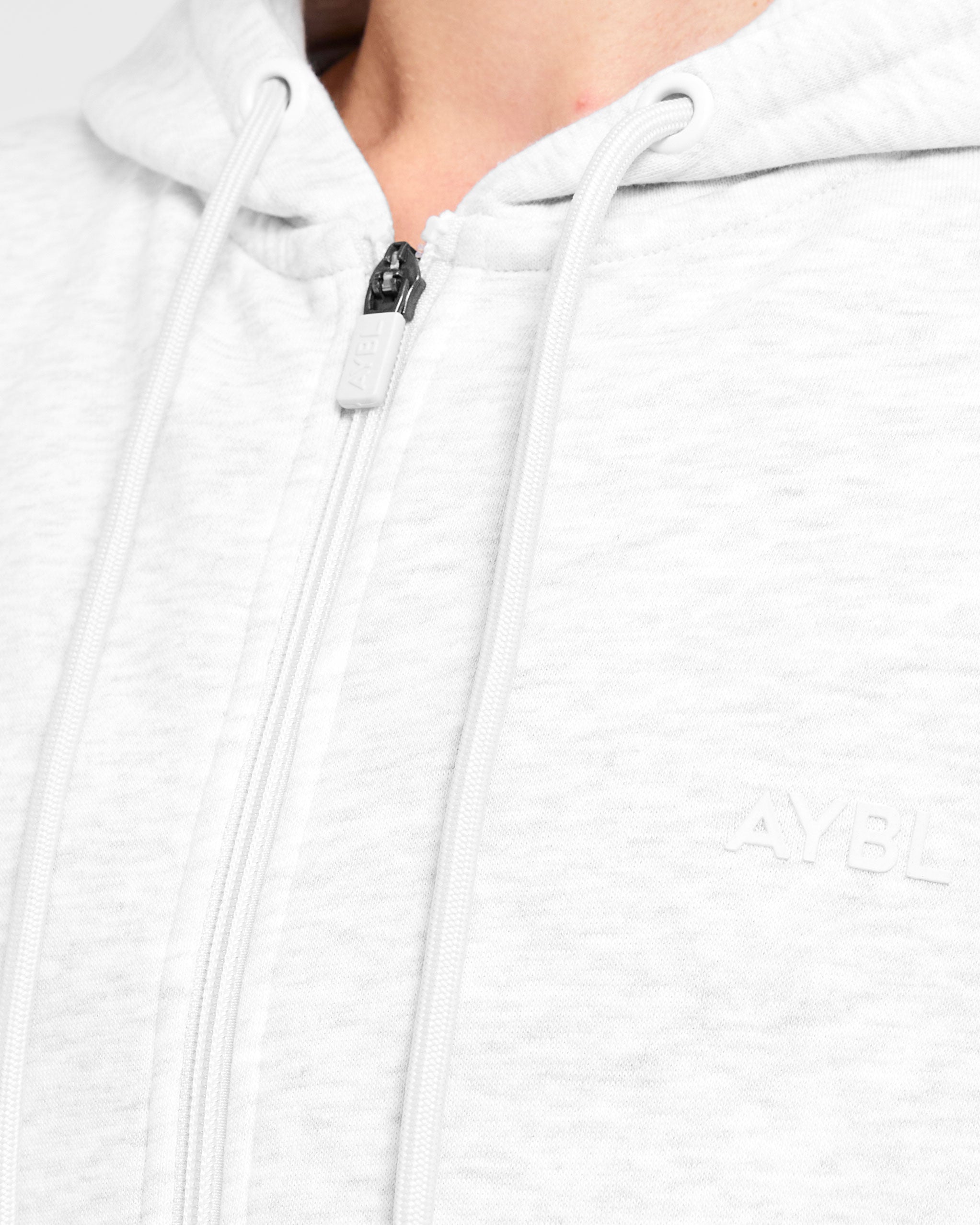 Lifestyle Oversized Zip Up Hoodie - Heather Grau