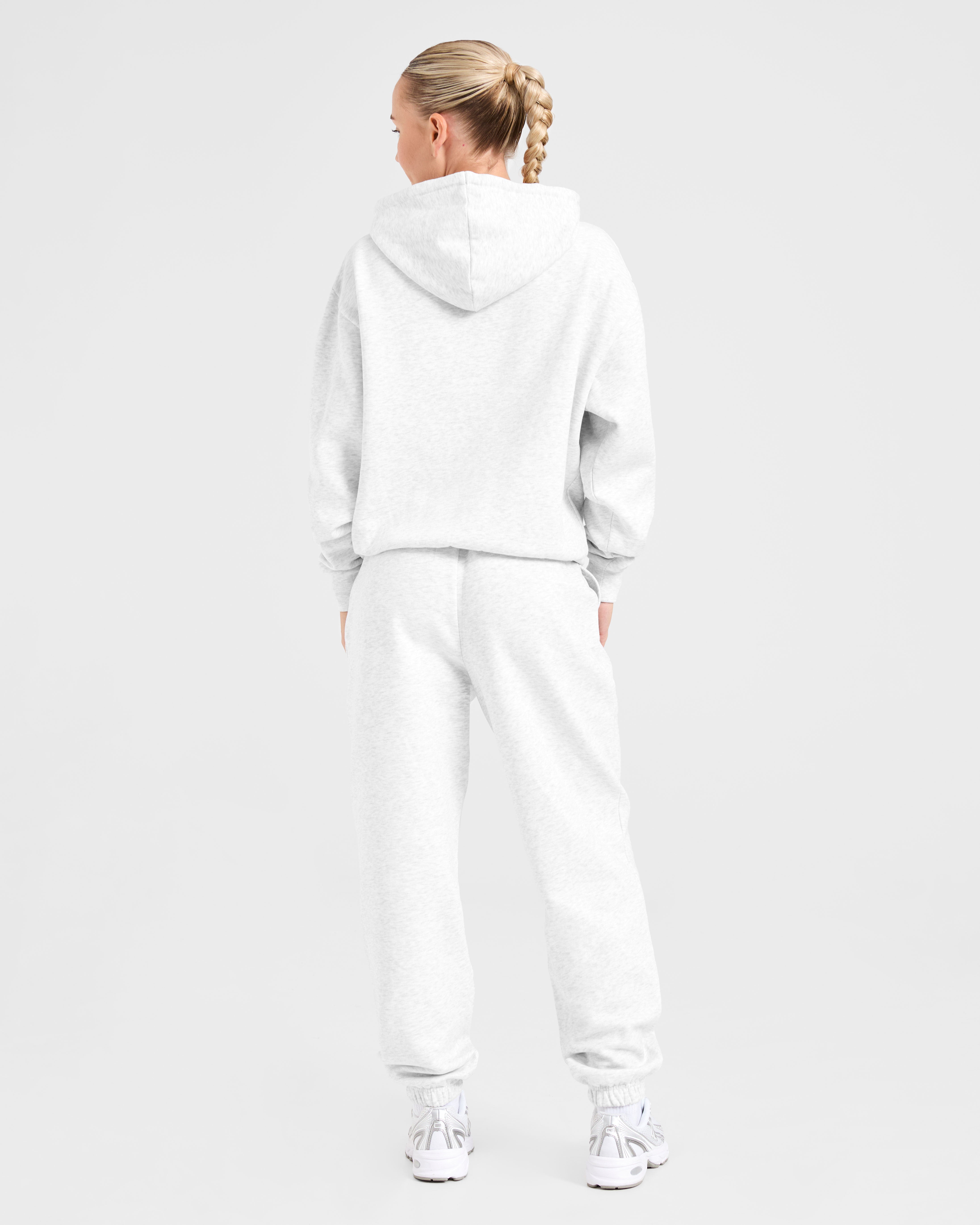 Lifestyle Oversized Zip Up Hoodie - Heather Grau
