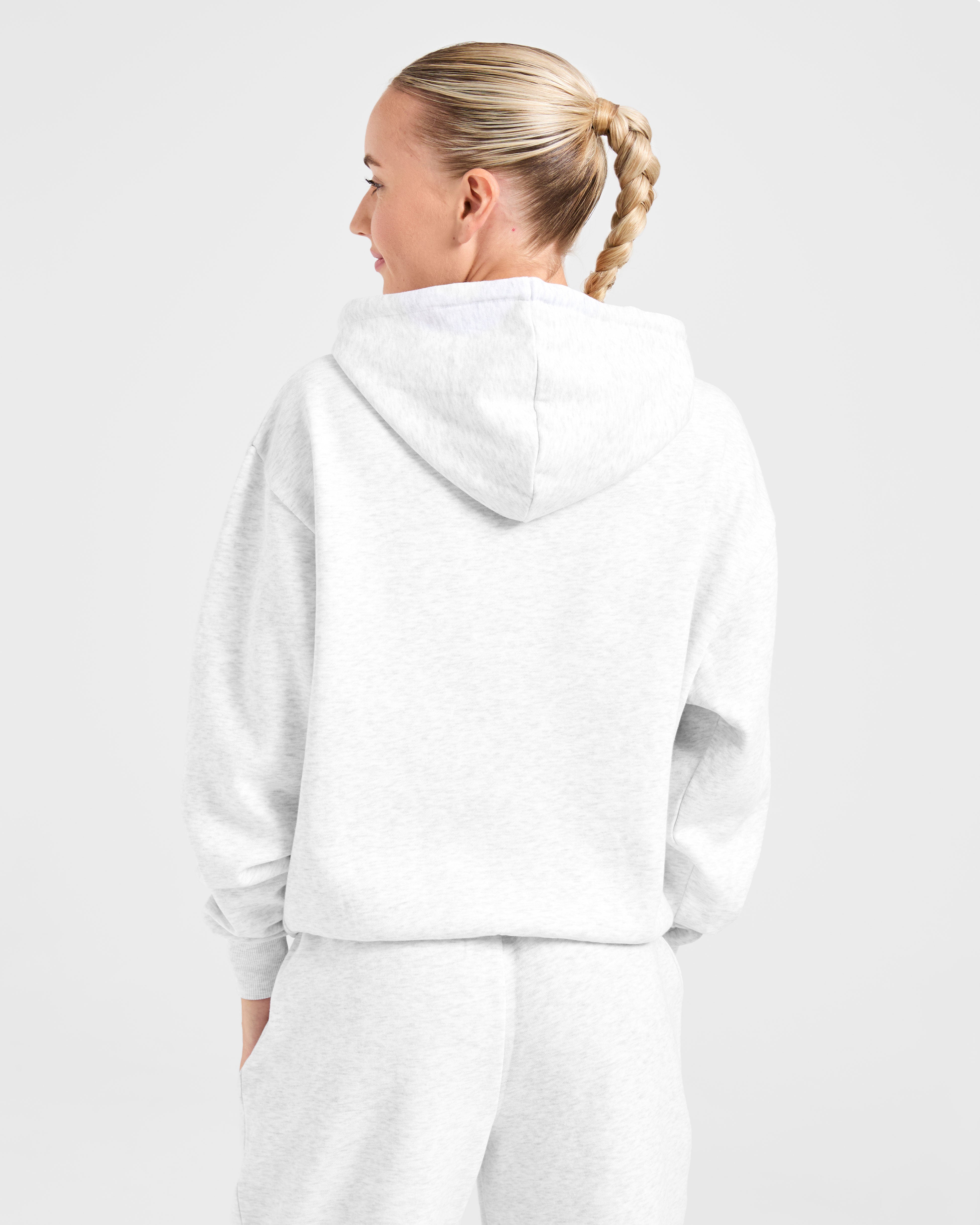 Lifestyle Oversized Zip Up Hoodie - Heather Grau
