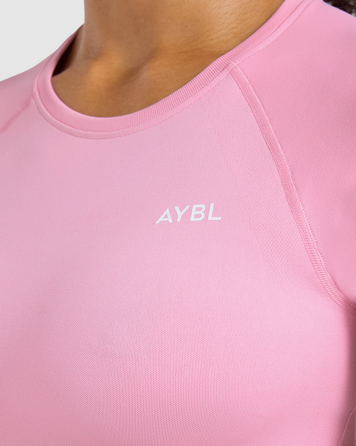 Enhance Seamless Short Sleeve Top - Sugar Rosa