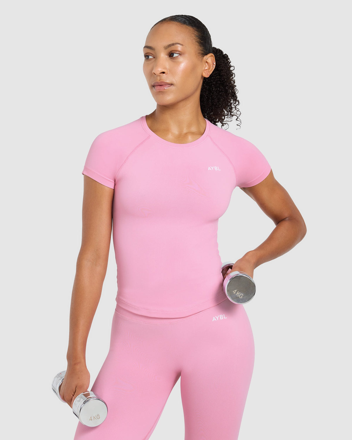 Enhance Seamless Short Sleeve Top - Sugar Rosa