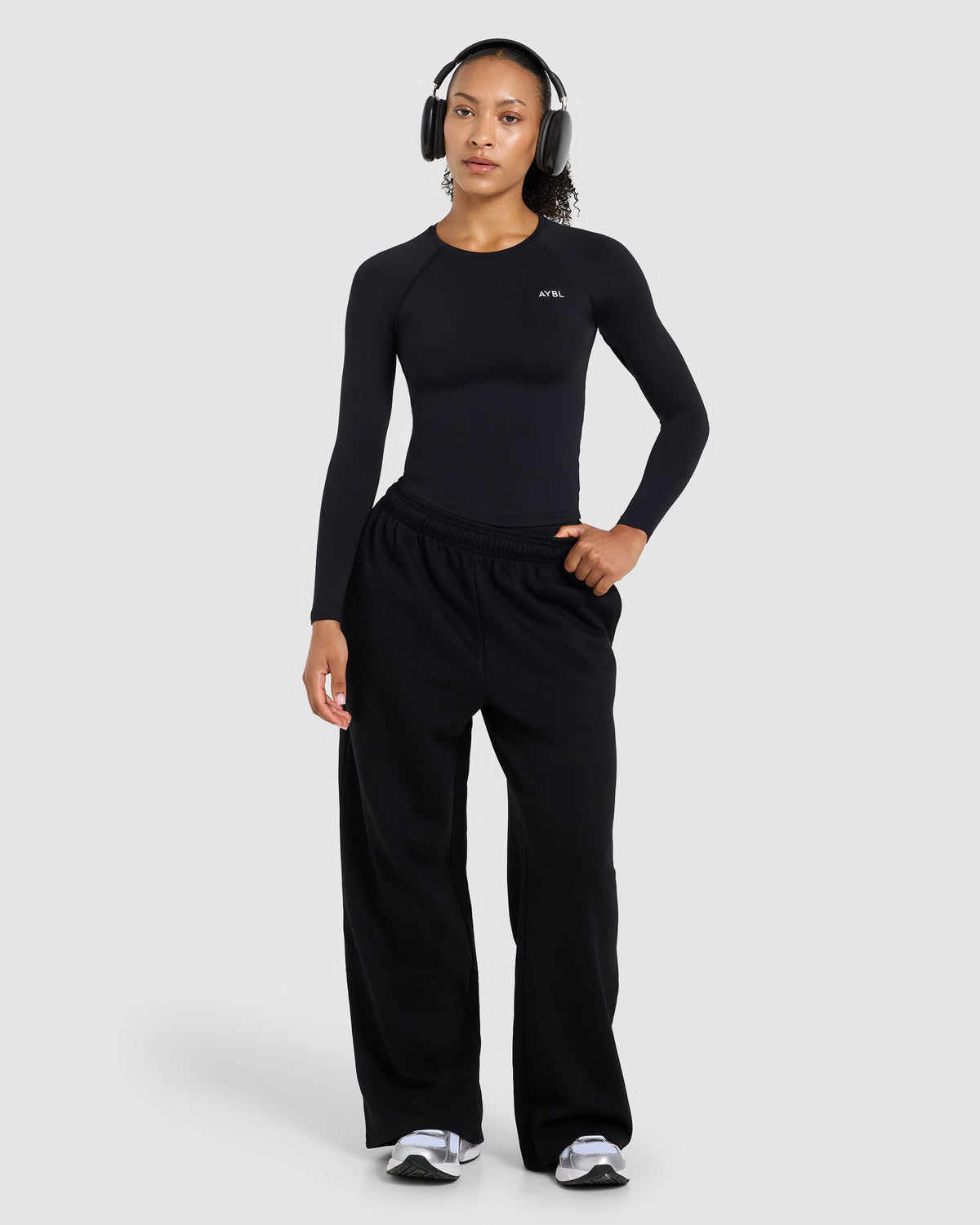 Enhance Seamless Long Sleeve Top - Schwarz