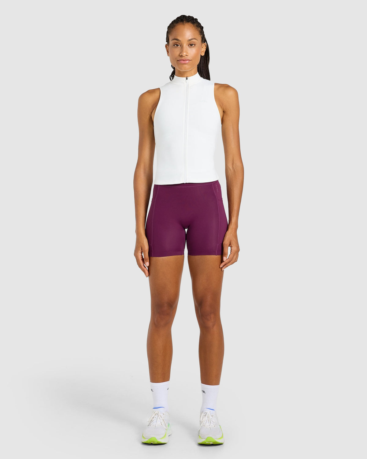 Run Sleeveless Zip Up Jacket - Weiß