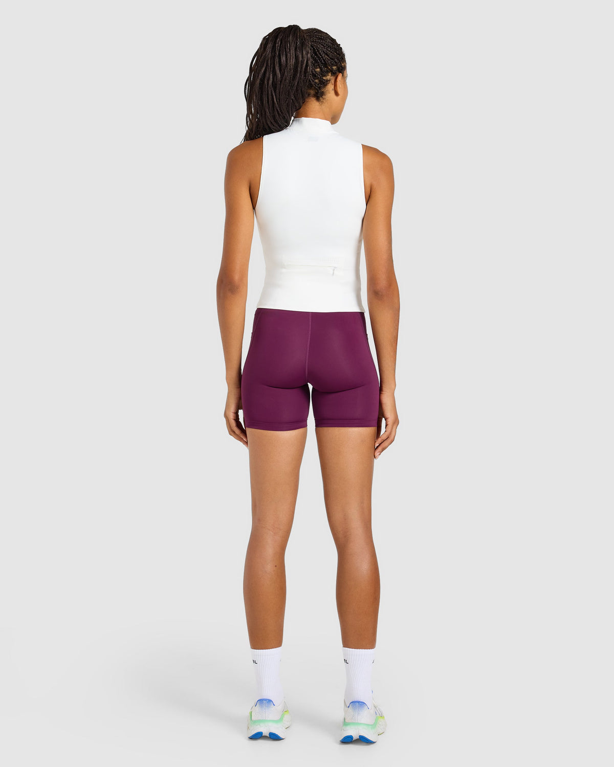 Run Sleeveless Zip Up Jacket - Weiß