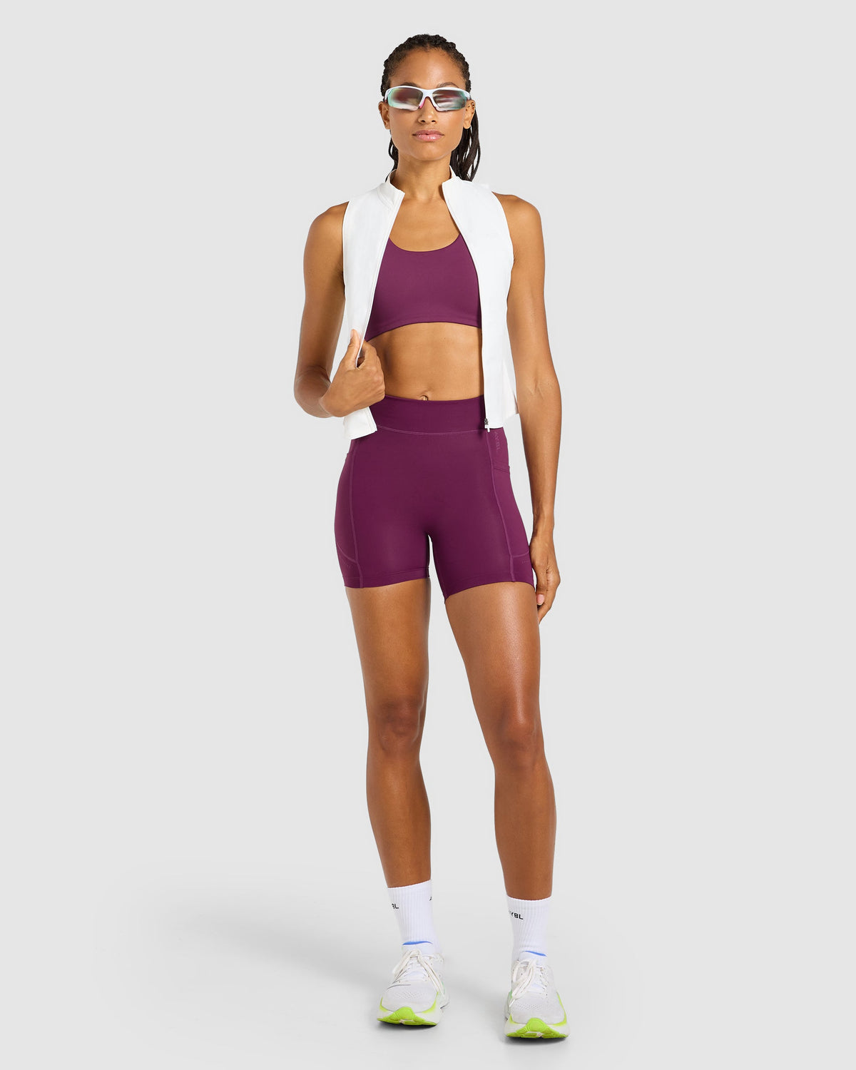 Run Sleeveless Zip Up Jacket - Weiß