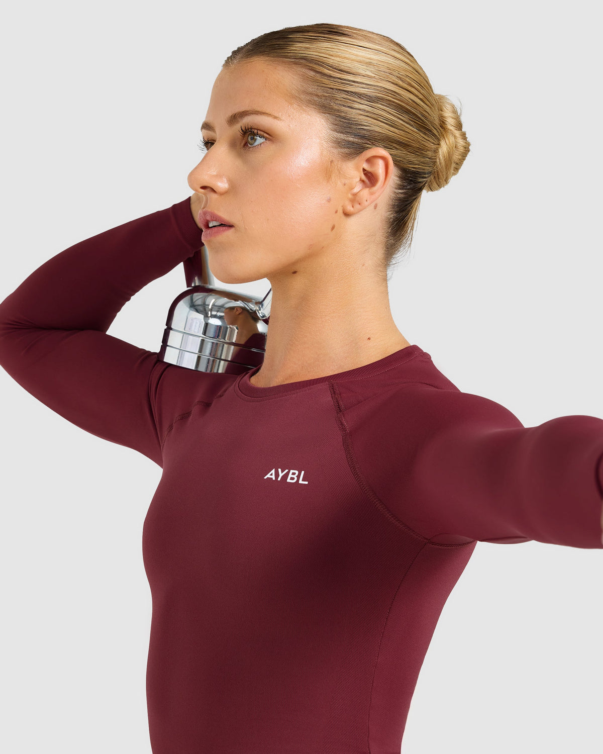 Enhance Seamless Long Sleeve Top - Mahogany Rot