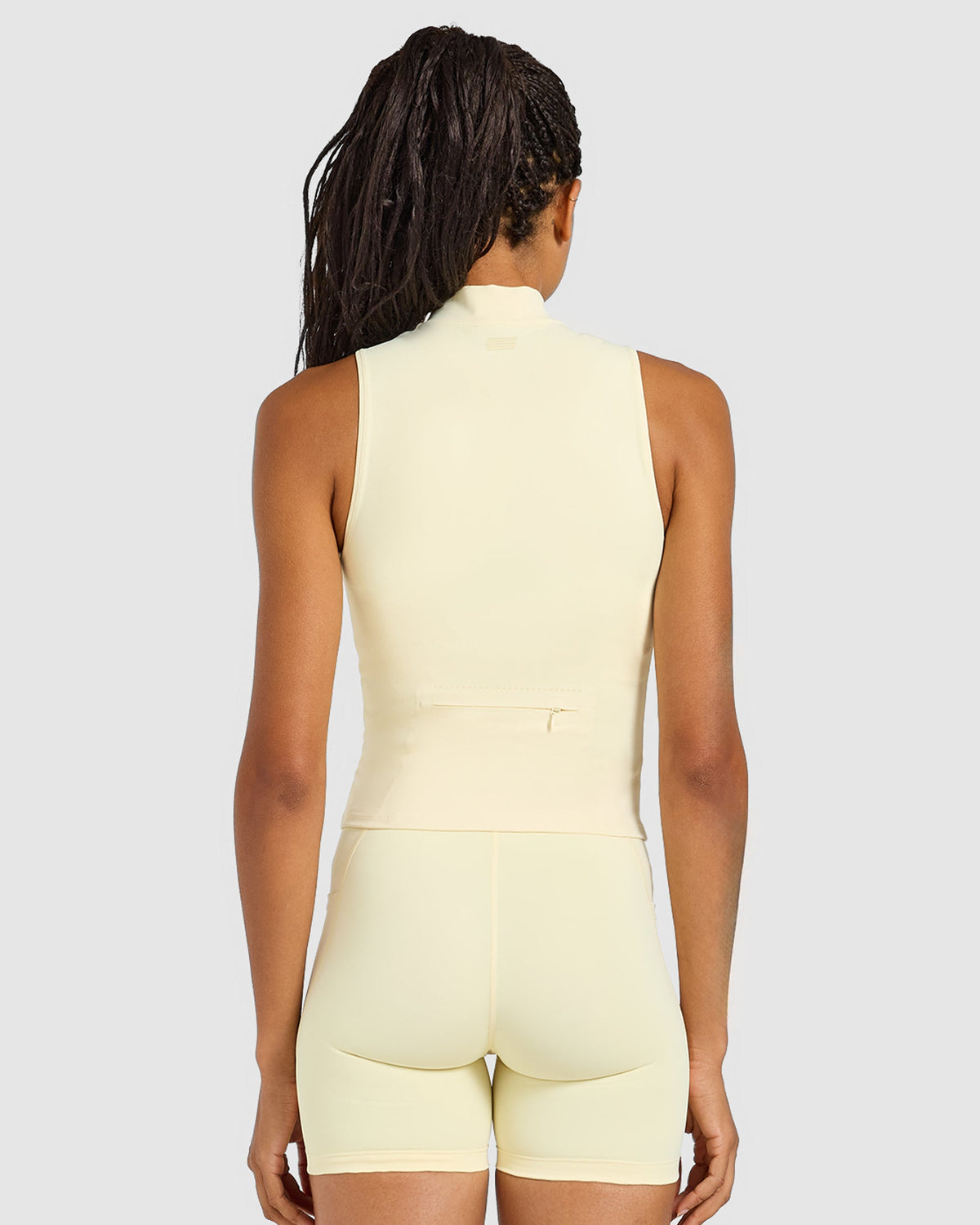 Run Sleeveless Zip Up Jacket - Butter Gelb