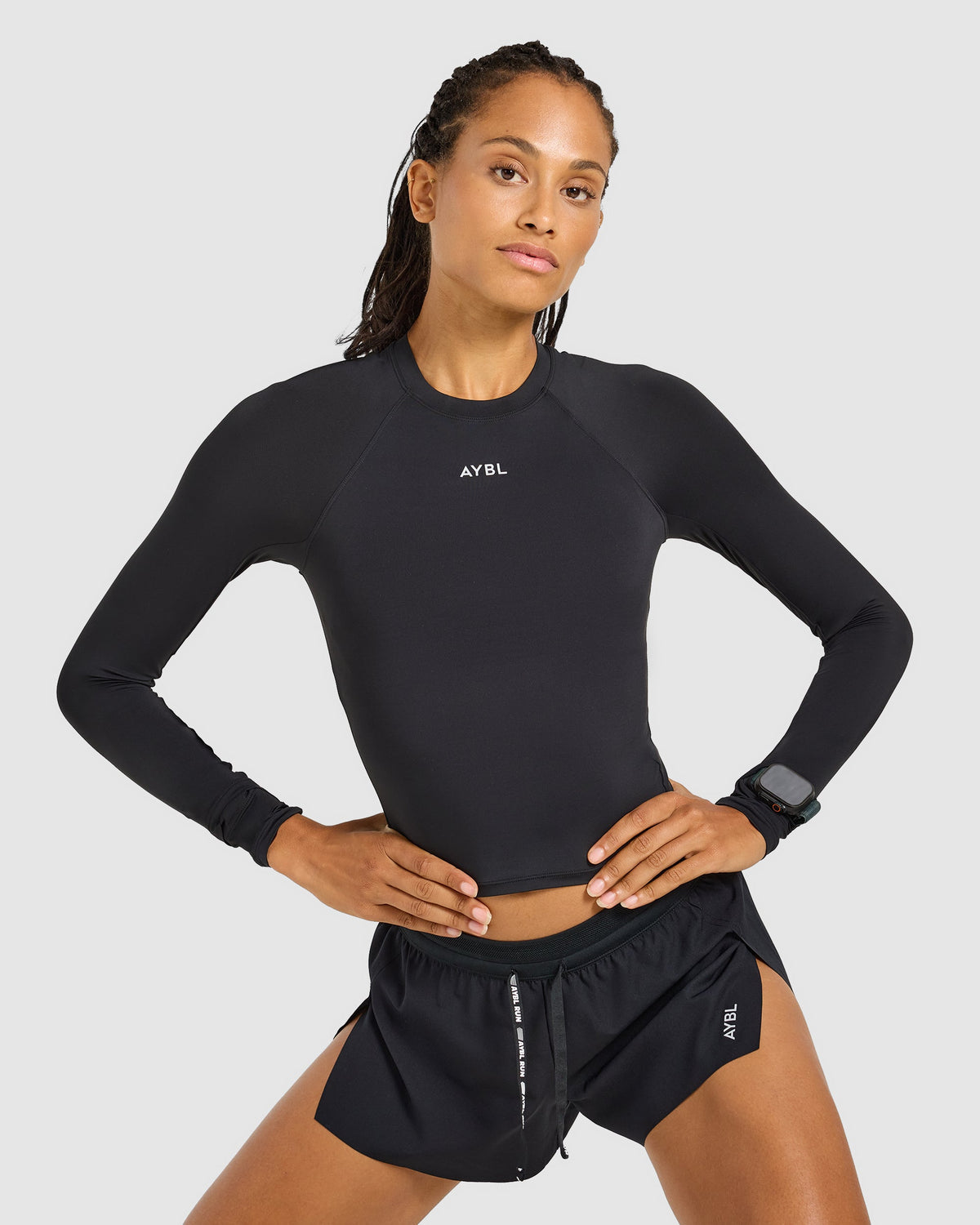 Run Long Sleeve Base Layer - Schwarz