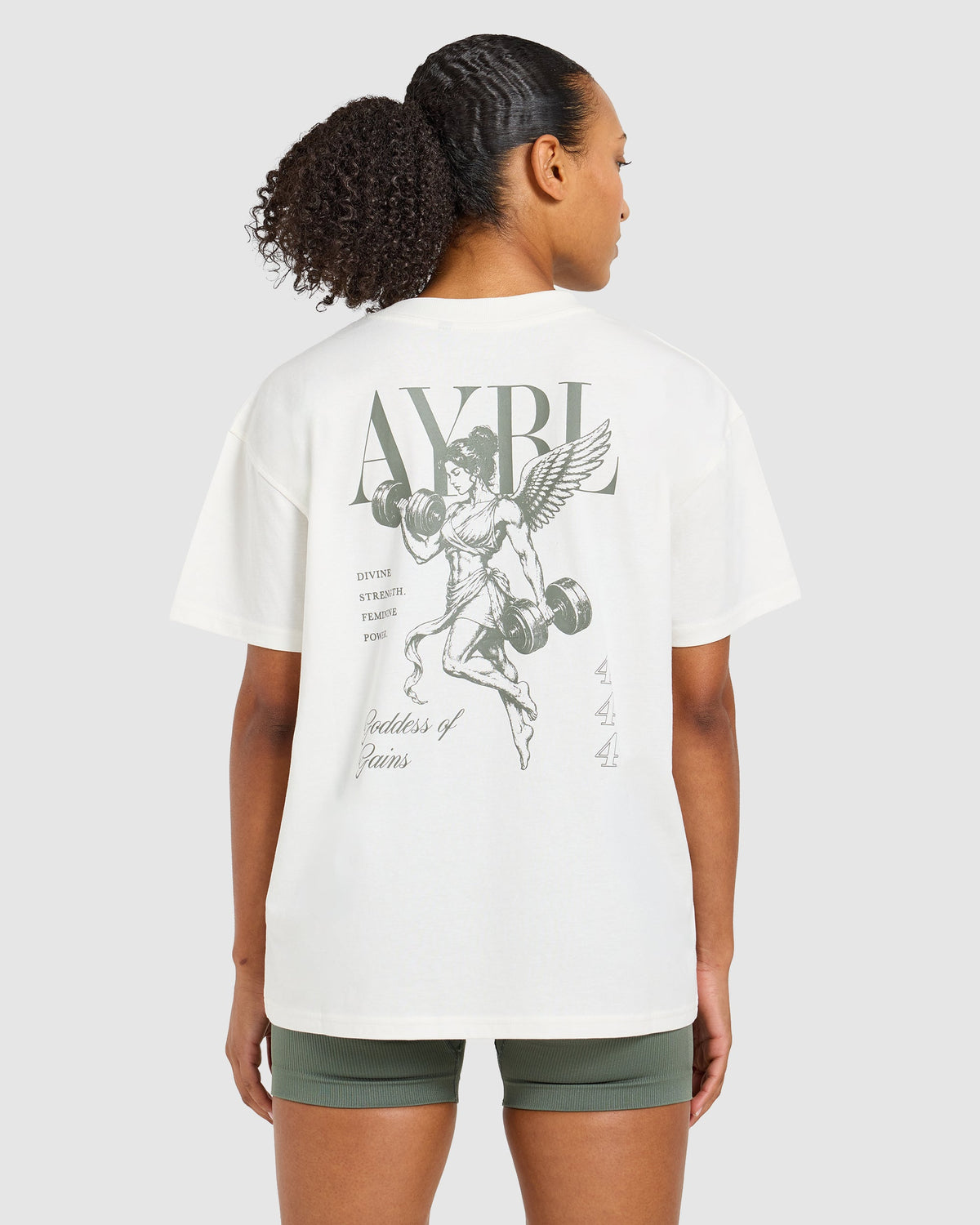 Goddess Of Gains Oversized T Shirt - Off Weiß