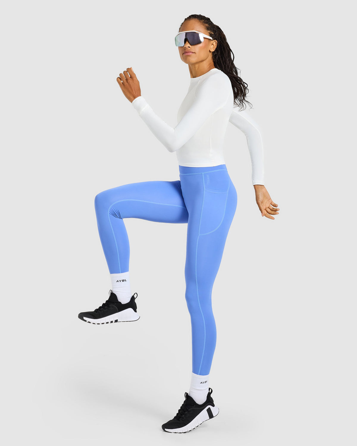Run Pocket Leggings - Cornflower Blau