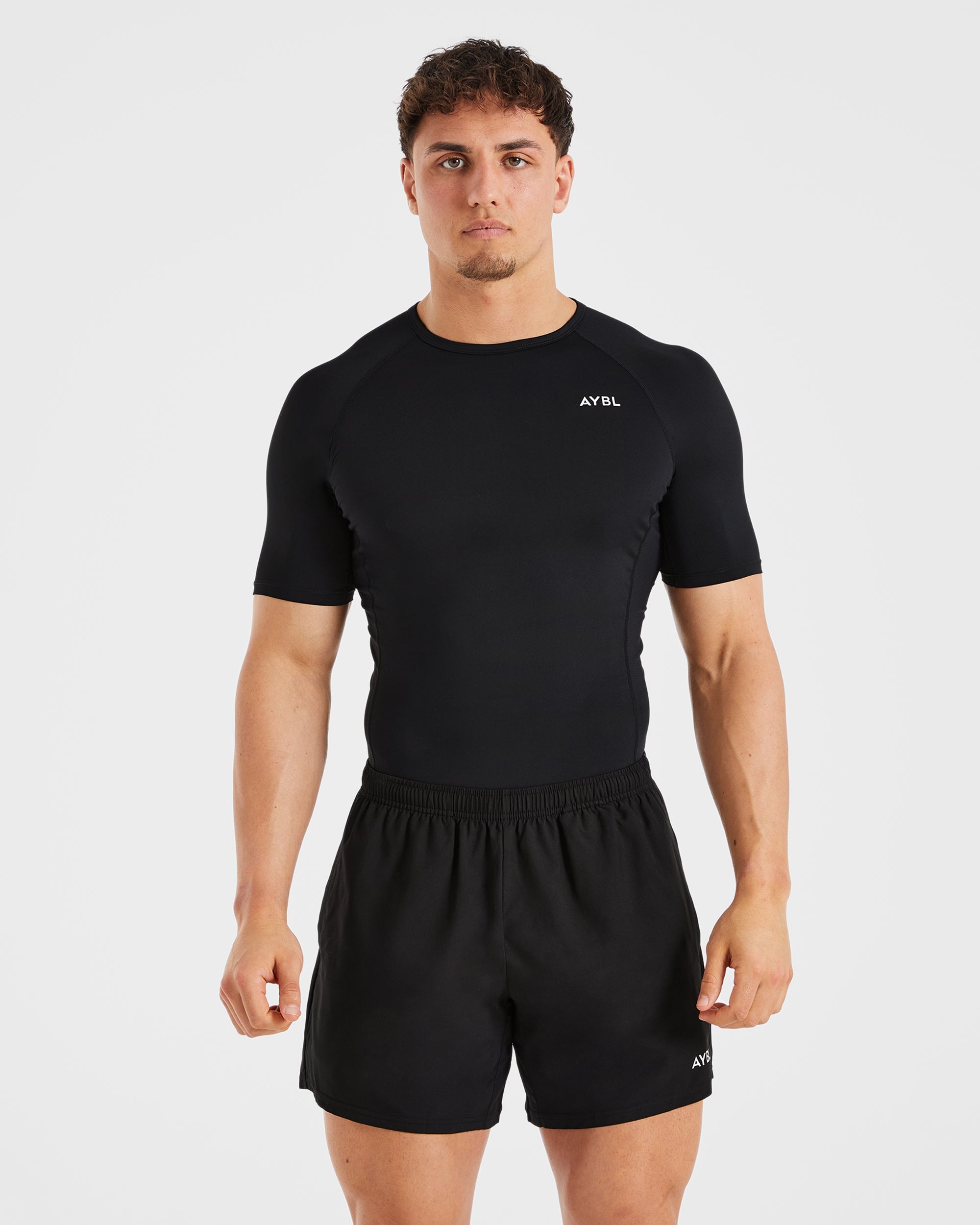 Compression T Shirt - Schwarz