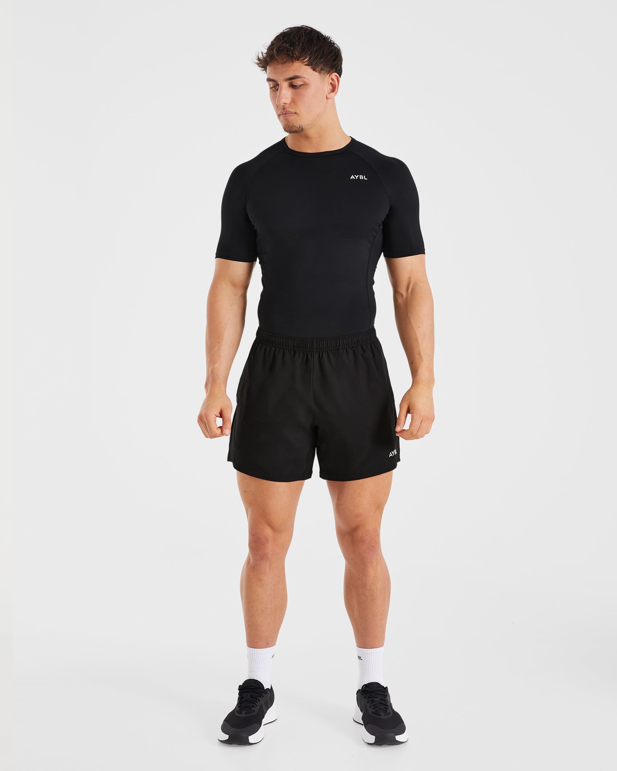 Compression T Shirt - Schwarz