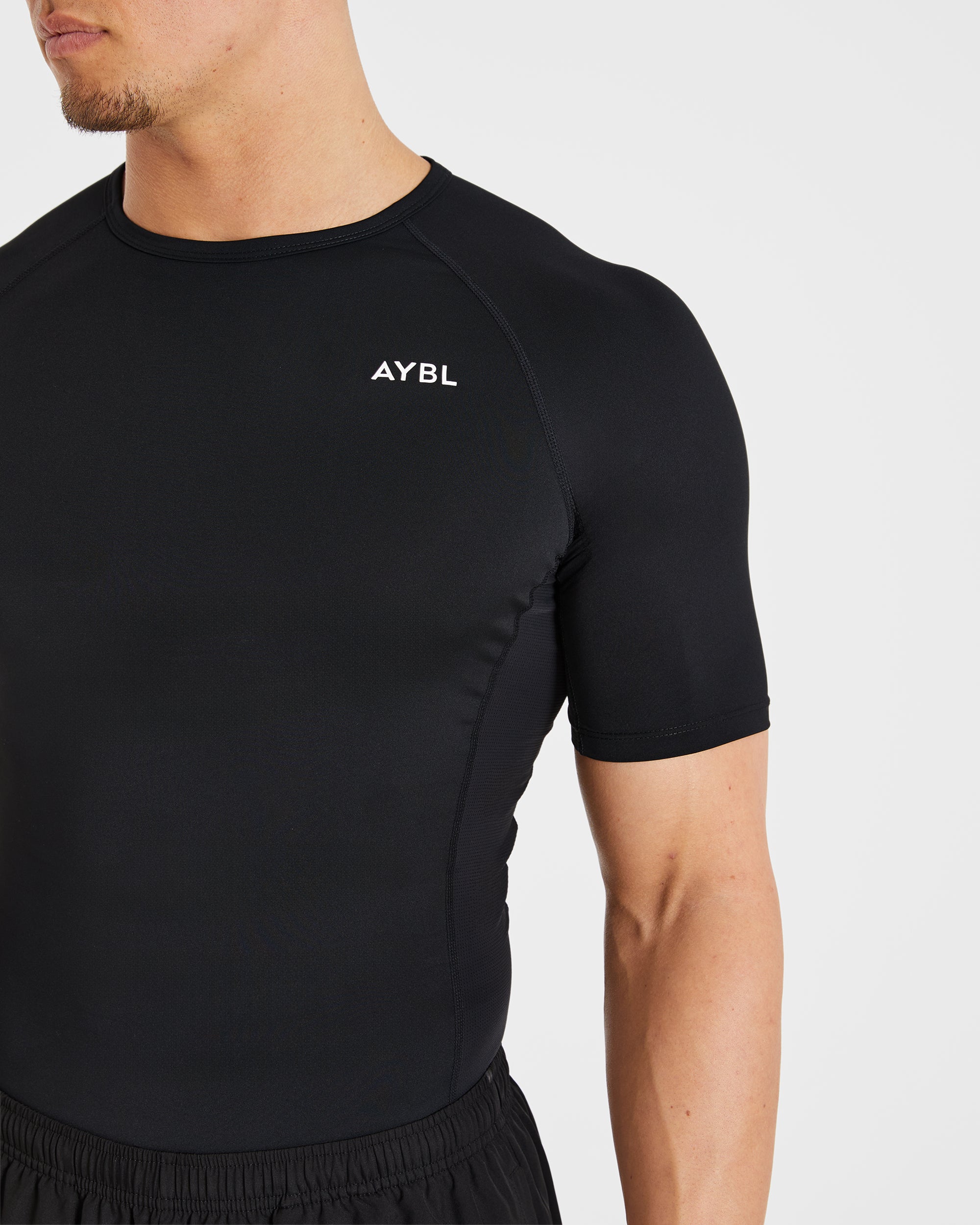 Compression T Shirt - Schwarz