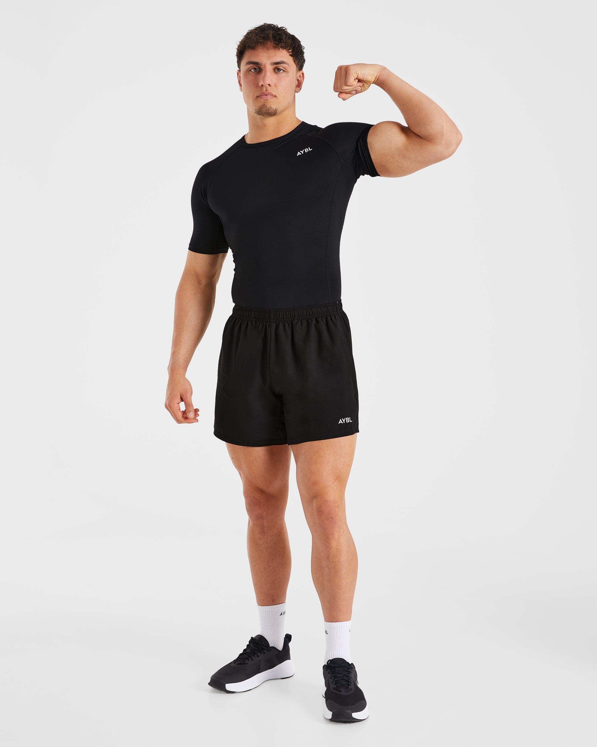 Compression T Shirt - Schwarz