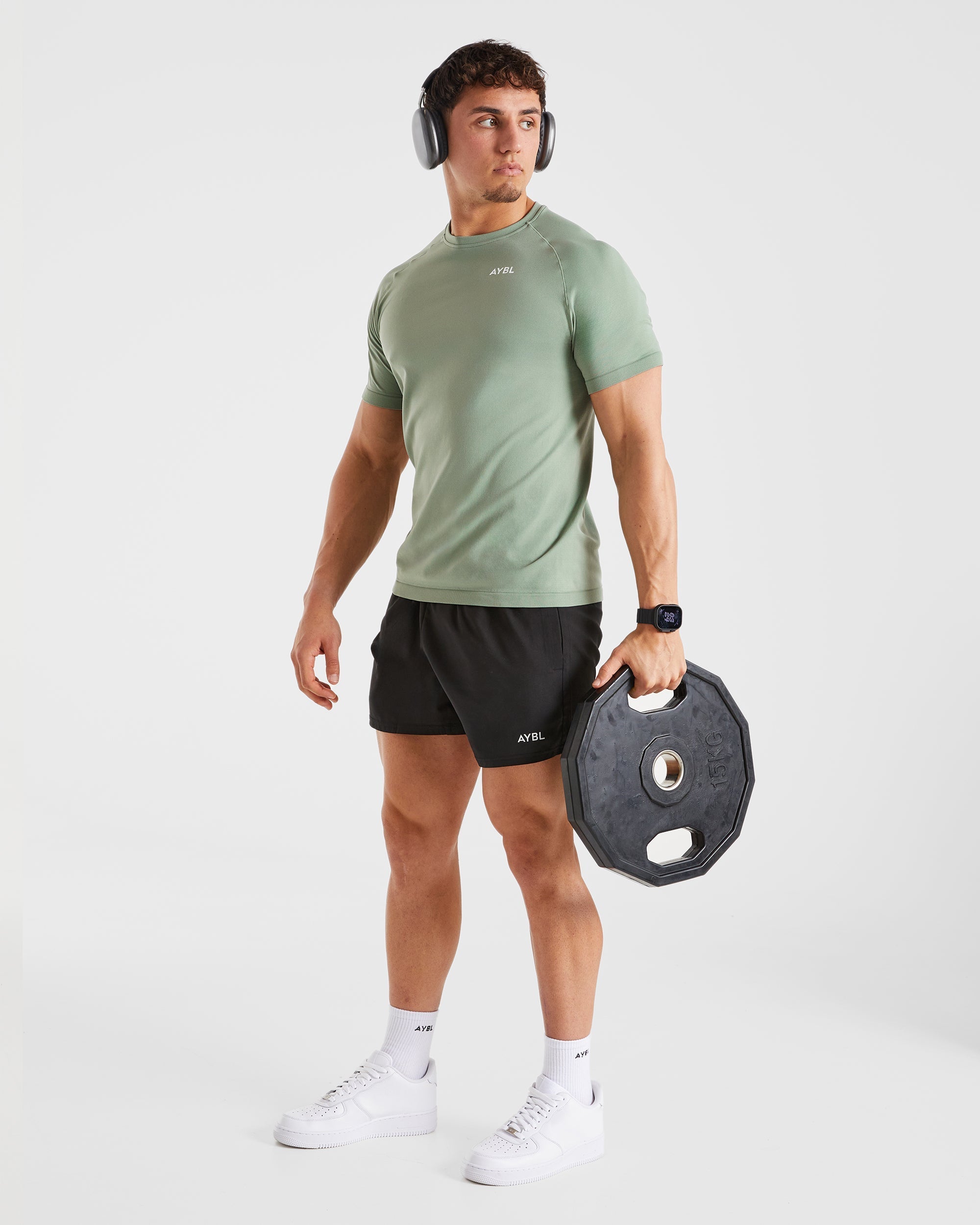 Ascend Seamless T Shirt - Olive Grün