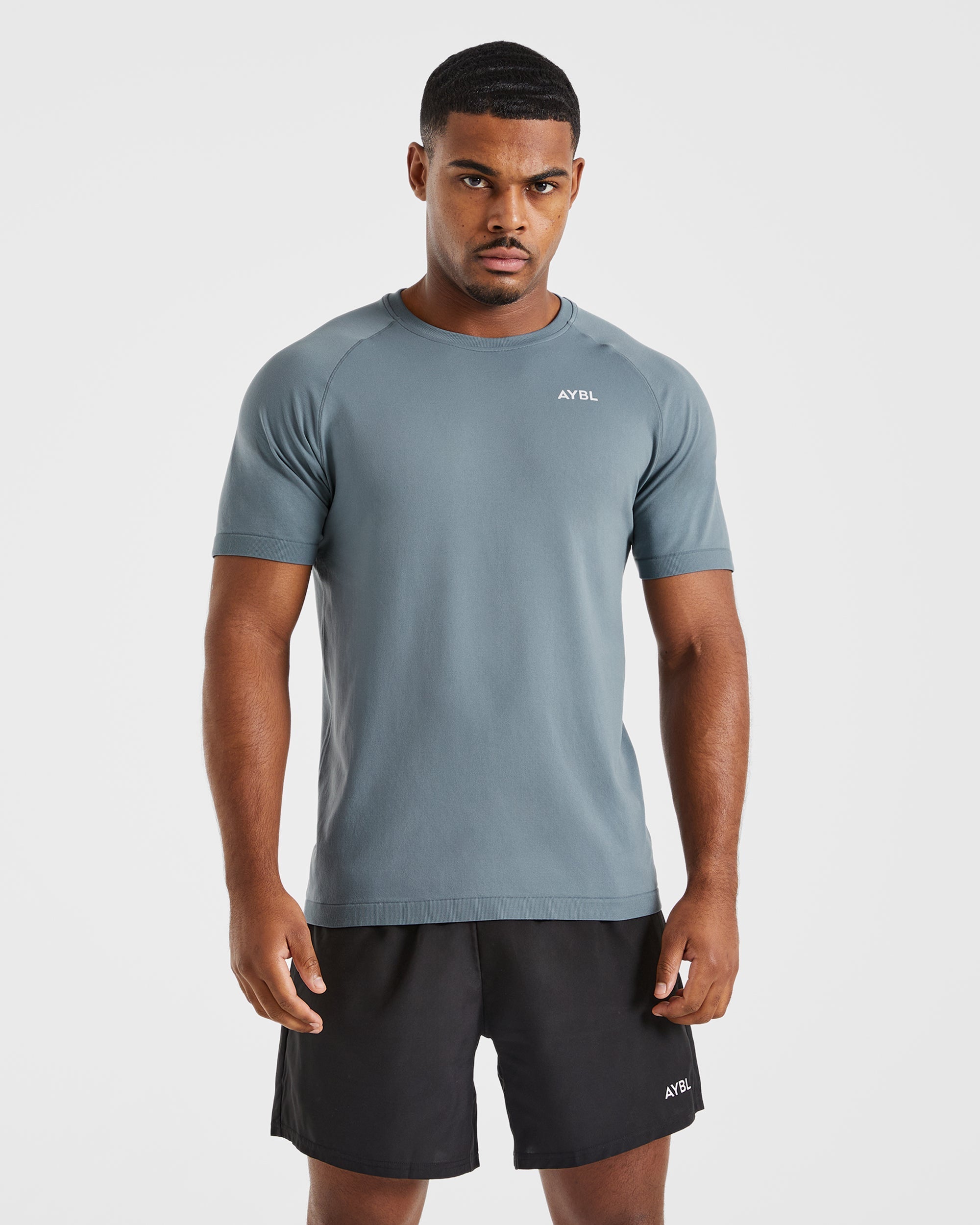 Ascend Seamless T Shirt - Slate Blau