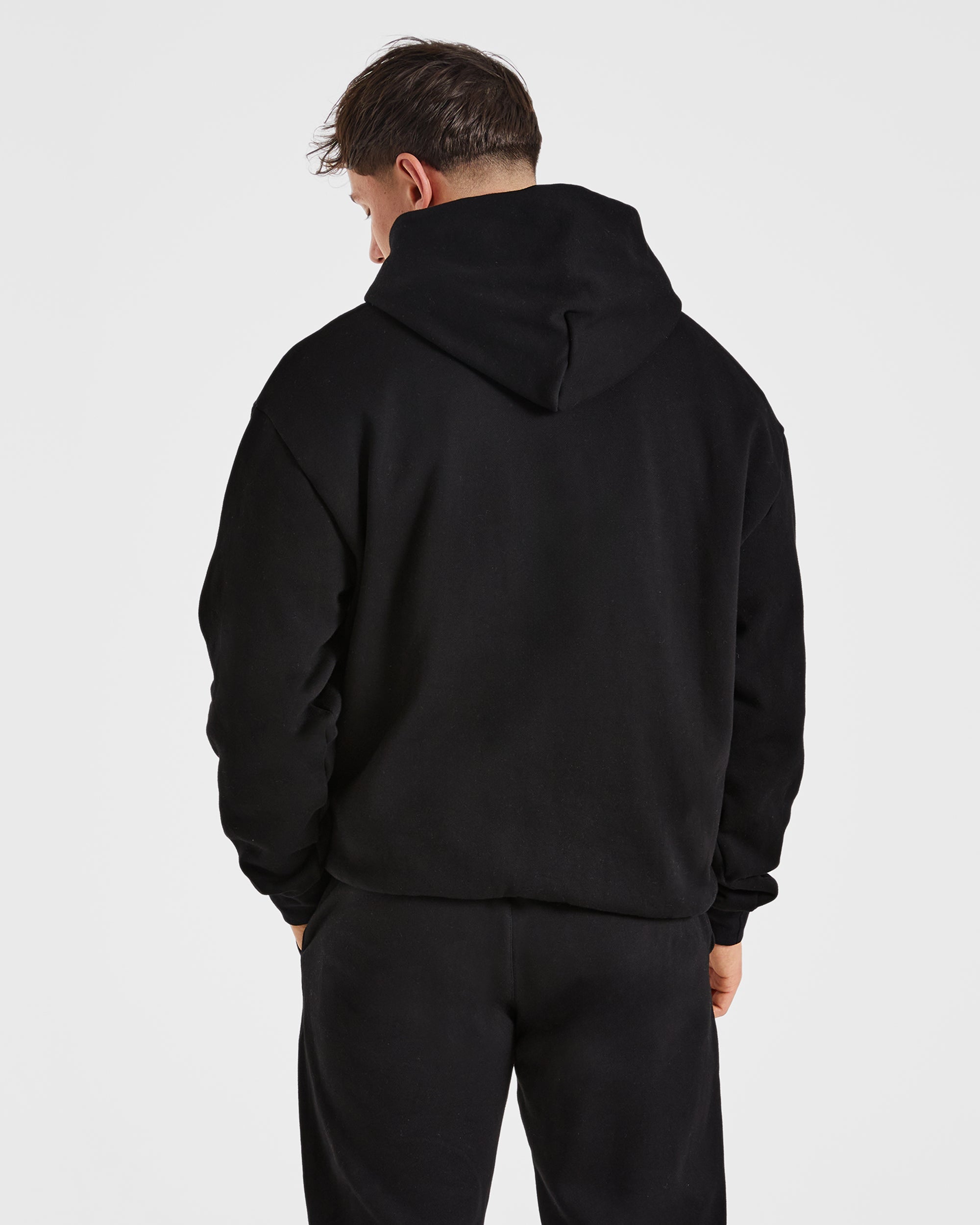 Essential Oversized Hoodie - Schwarz